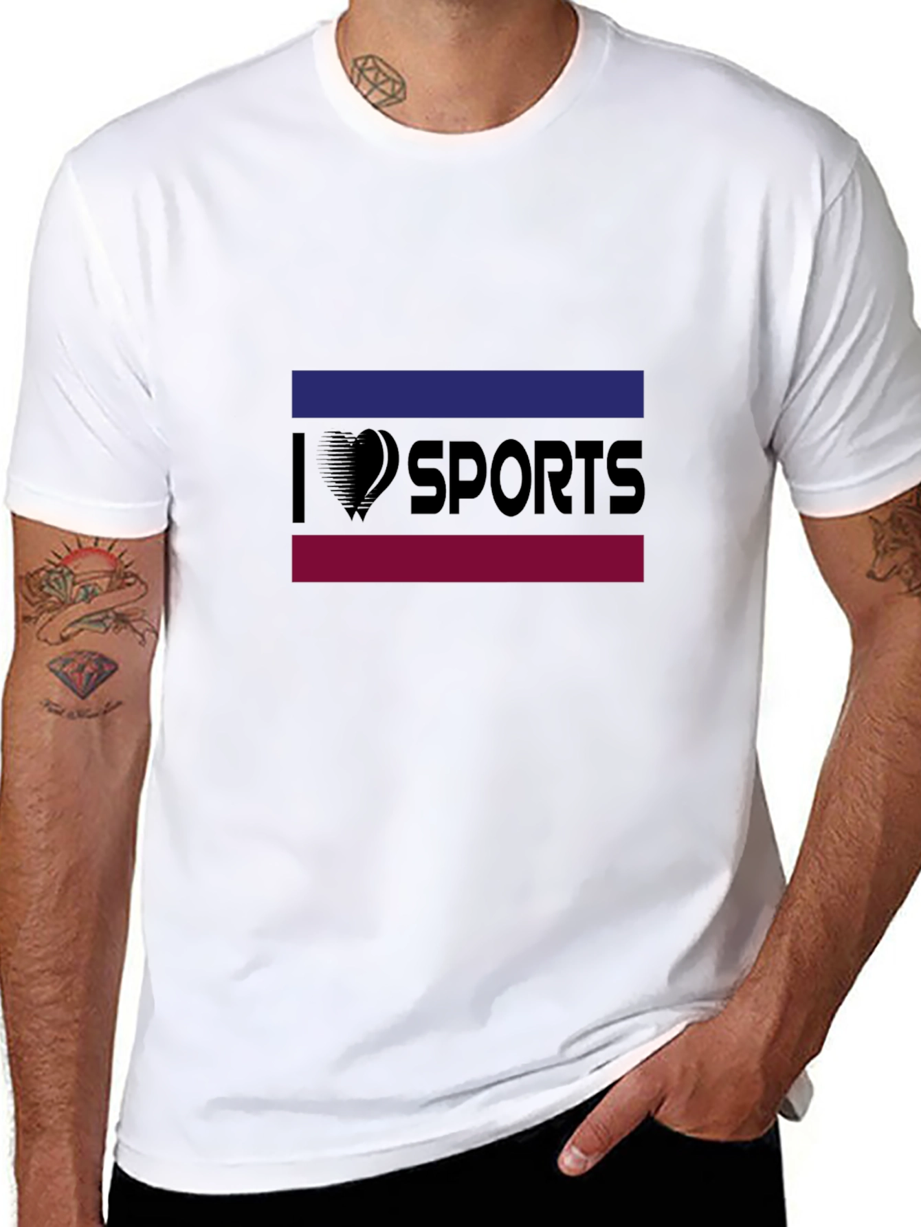 I Heart Sports Black Graphic Tee