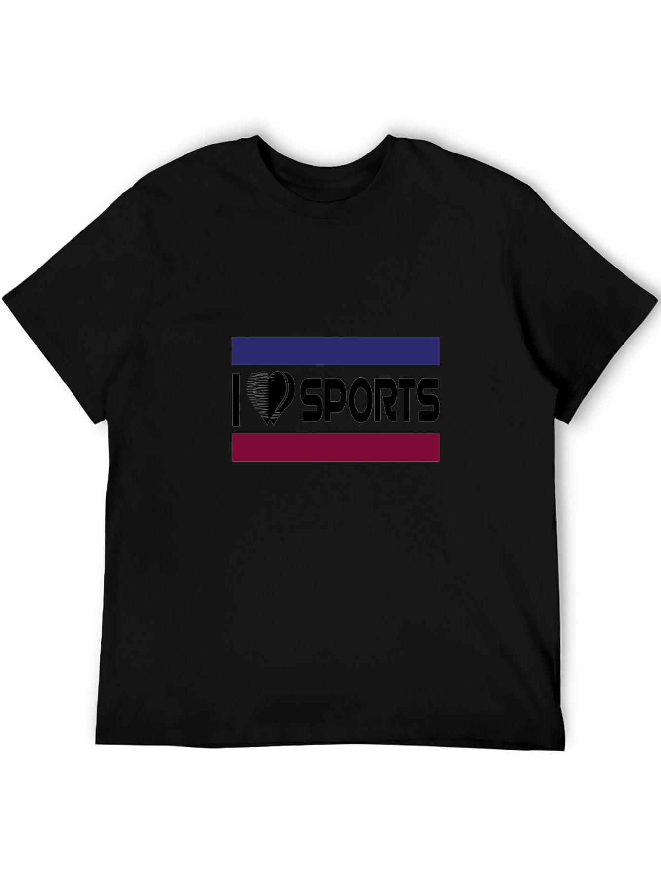 I Heart Sports Black Graphic Tee