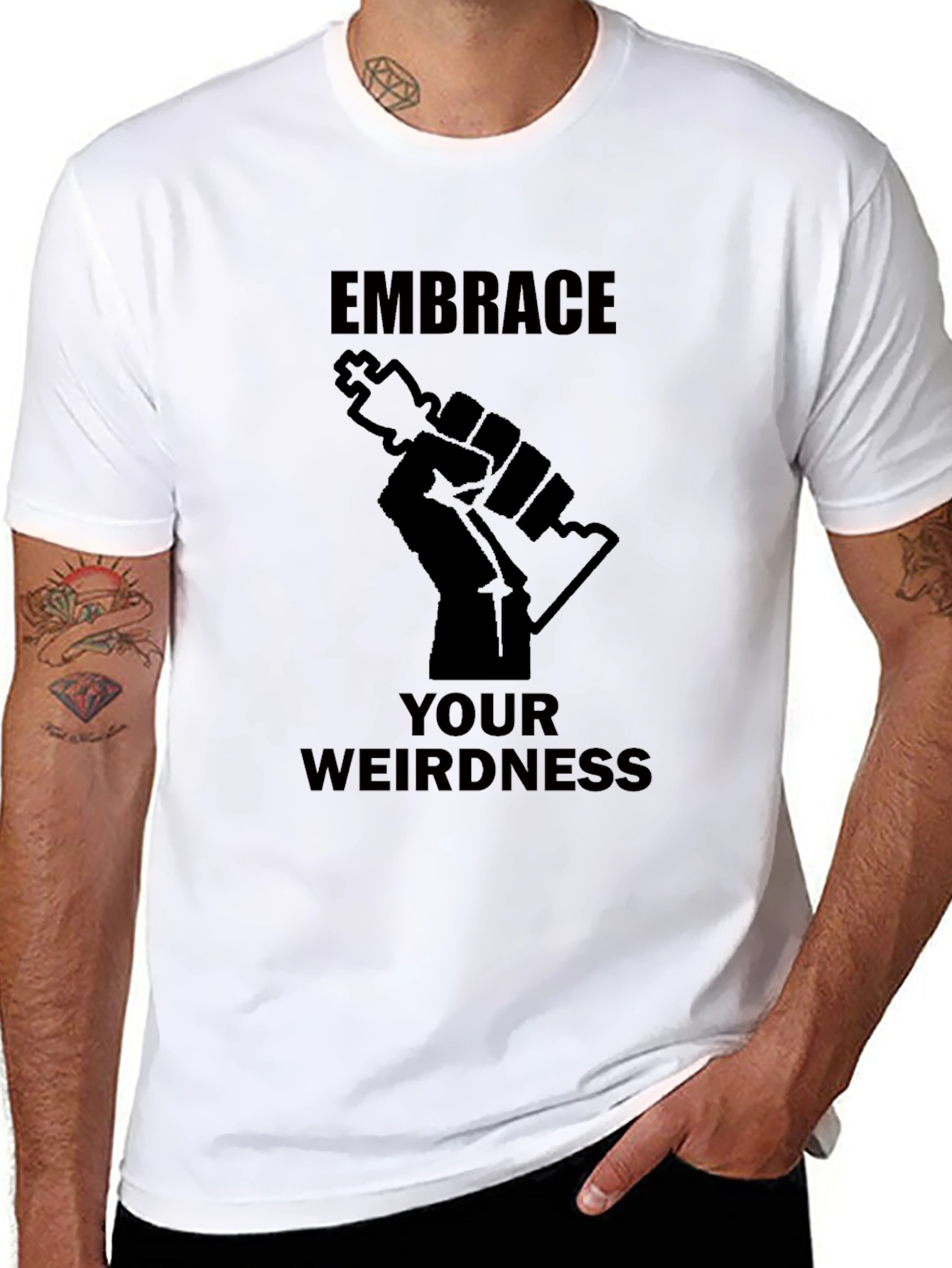 Embrace Your Weirdness Graphic Tee - Black