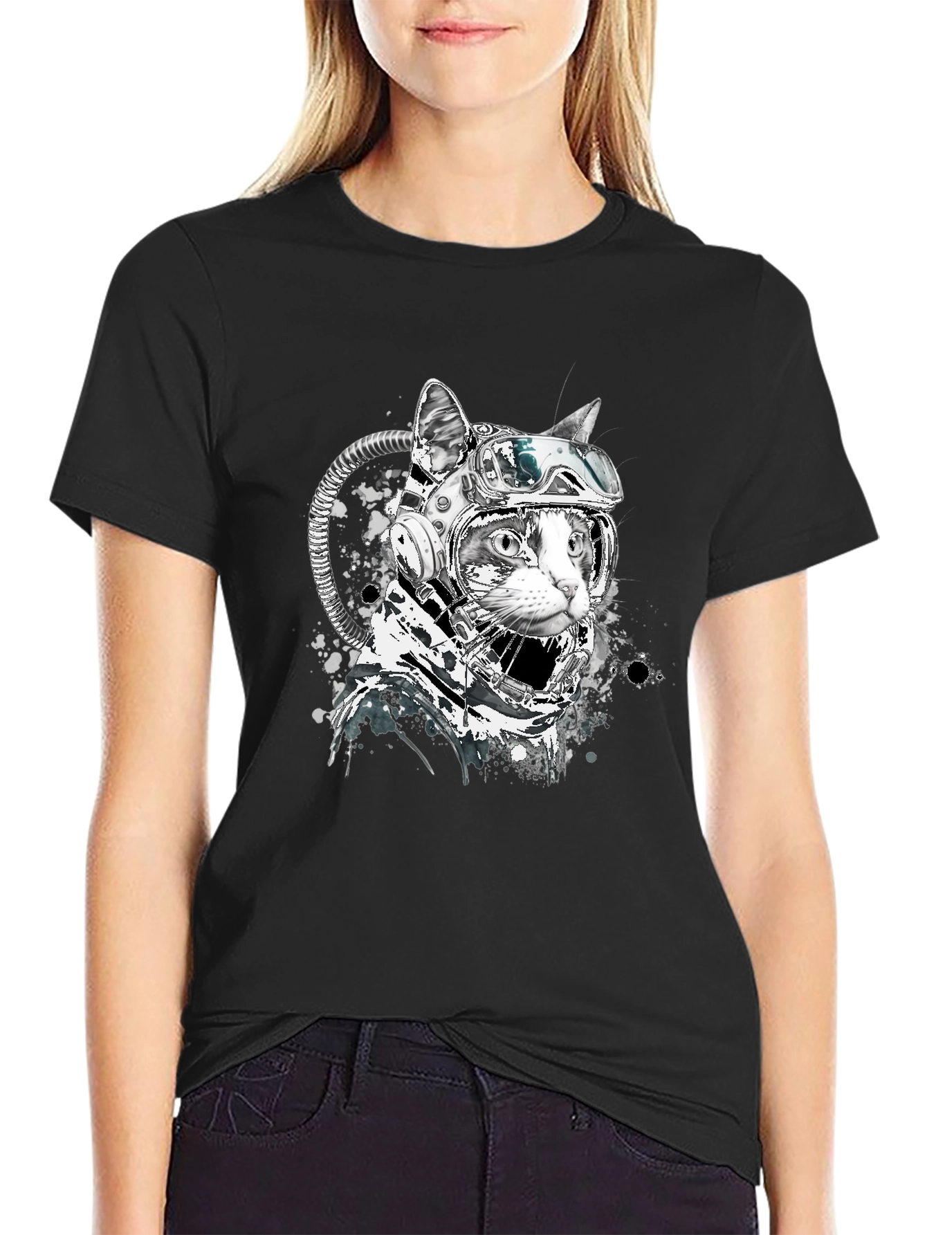 Space Cat T-Shirt - Unique Graphic Tee