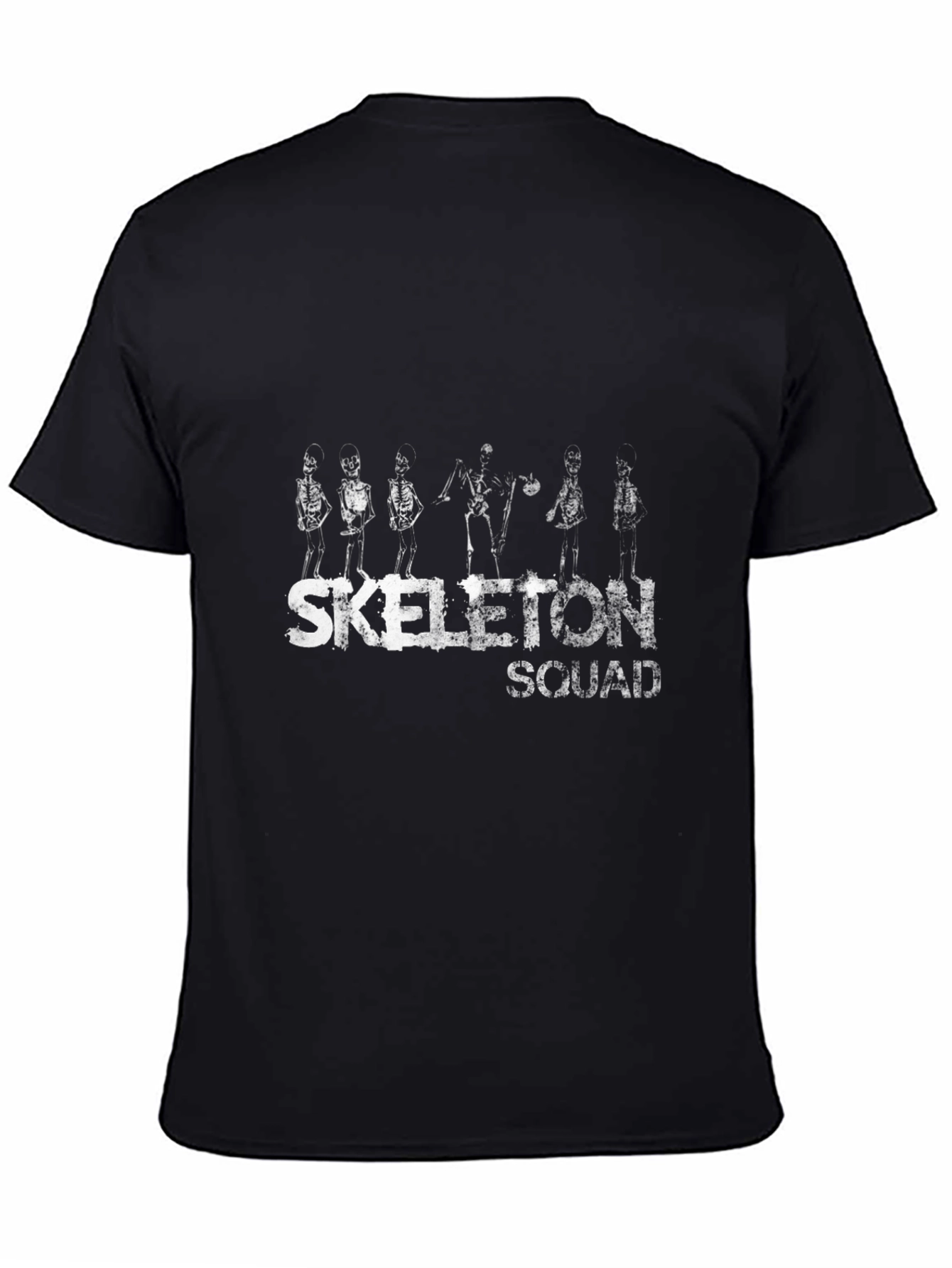 Skeleton Squad Graphic Print Black T-Shirt