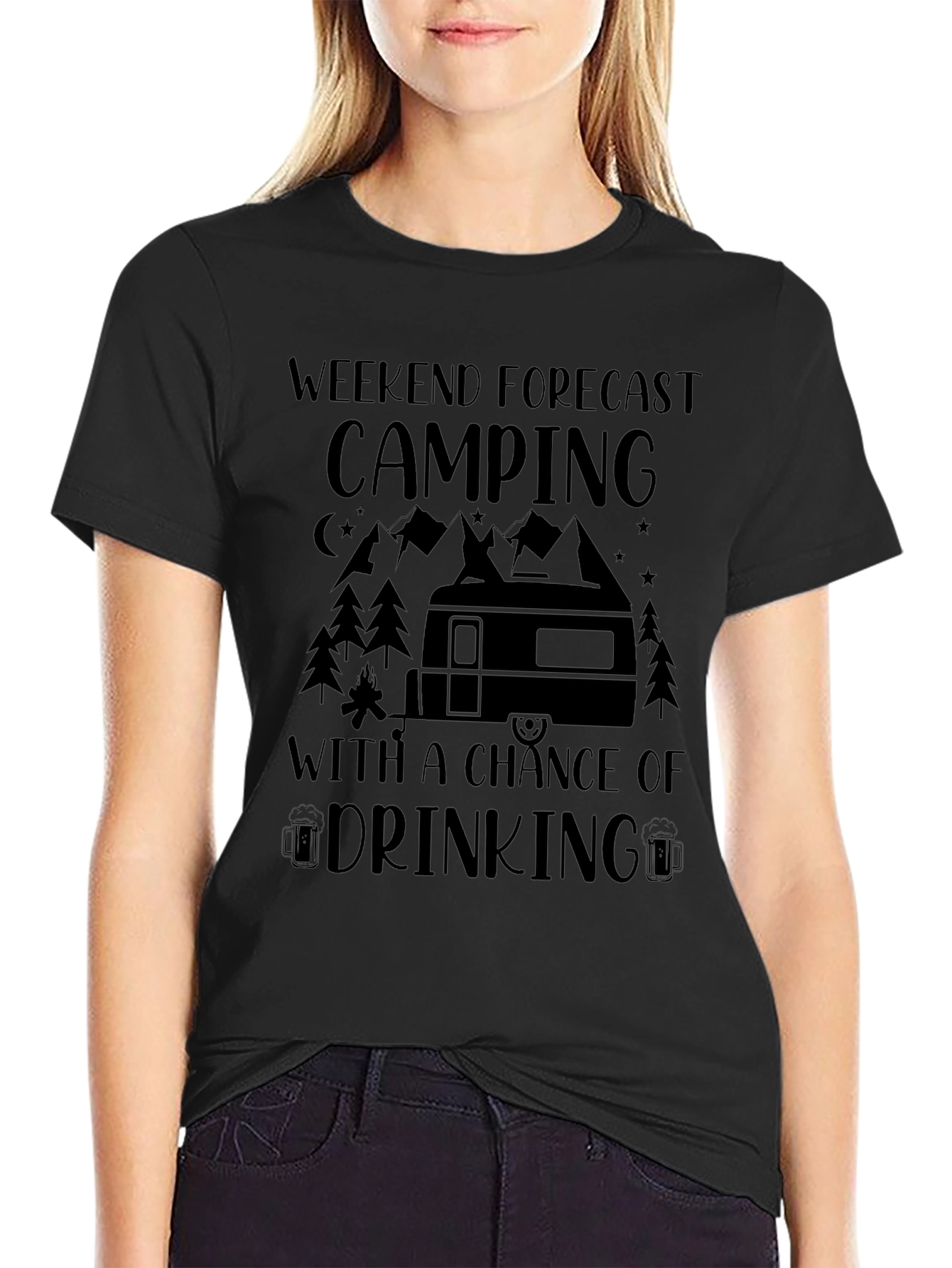 Camping Weekend Forecast T-Shirt