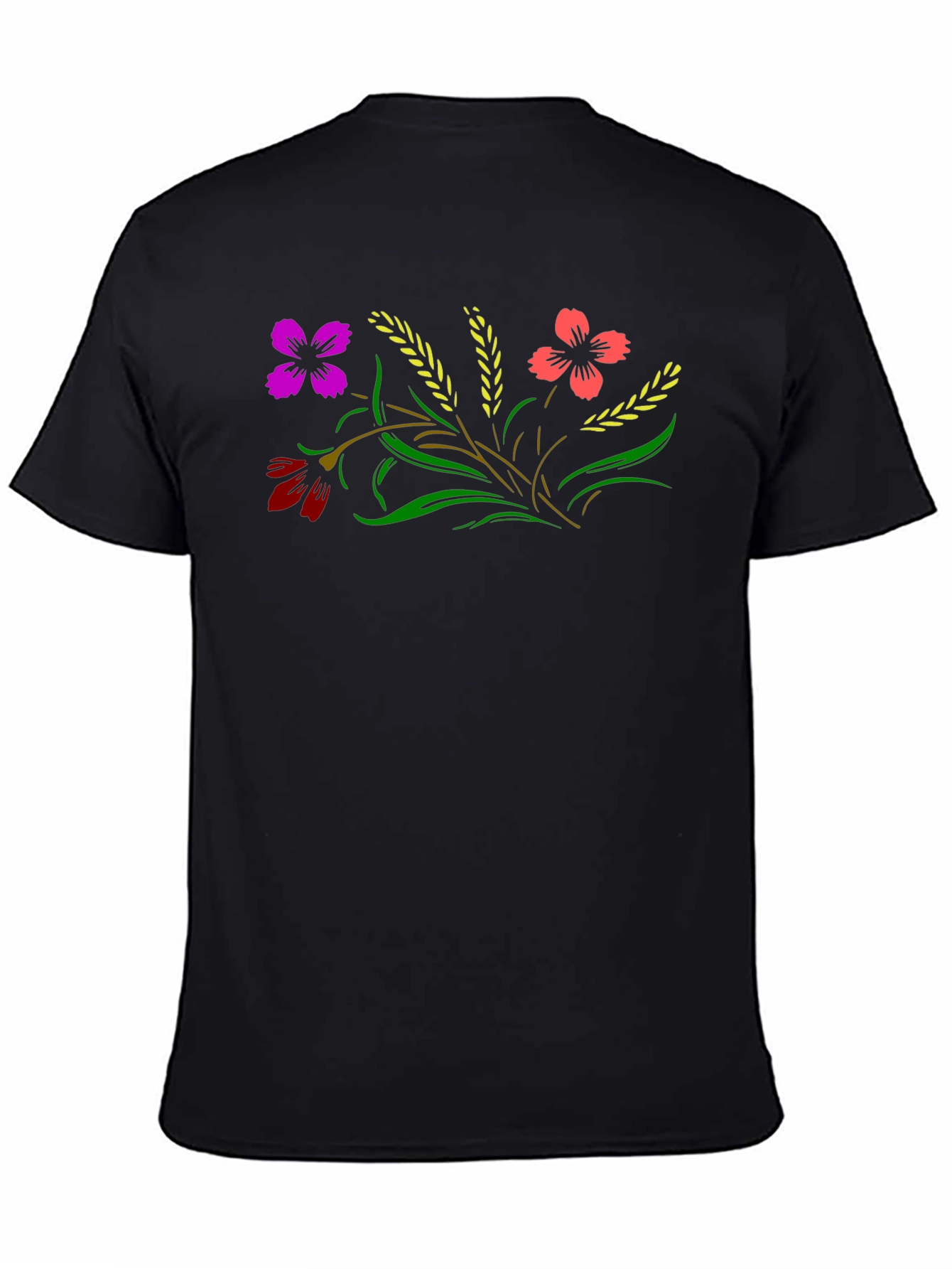 Floral T-Shirt - Black