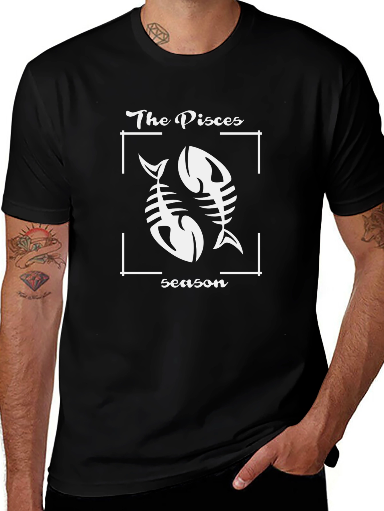 Pisces Season Black Graphic Tee - Unisex