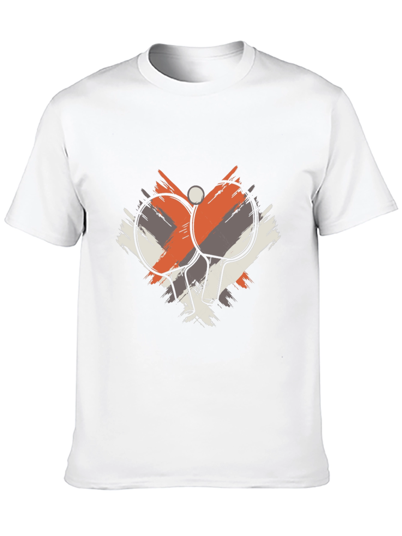 Table Tennis Graphic Tee - Black Cotton T-Shirt