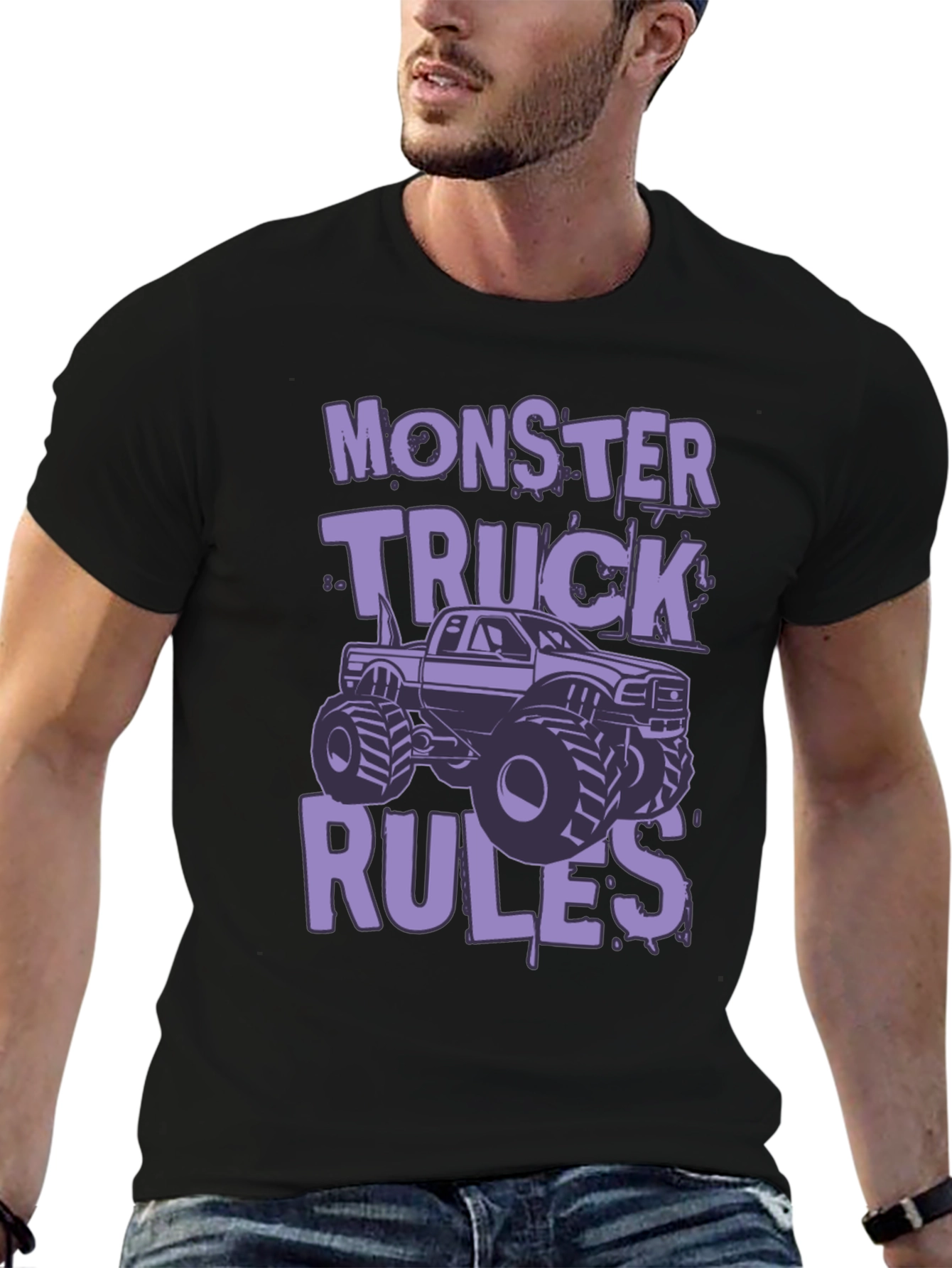 Monster Truck Rules Graphic Tee - Black
