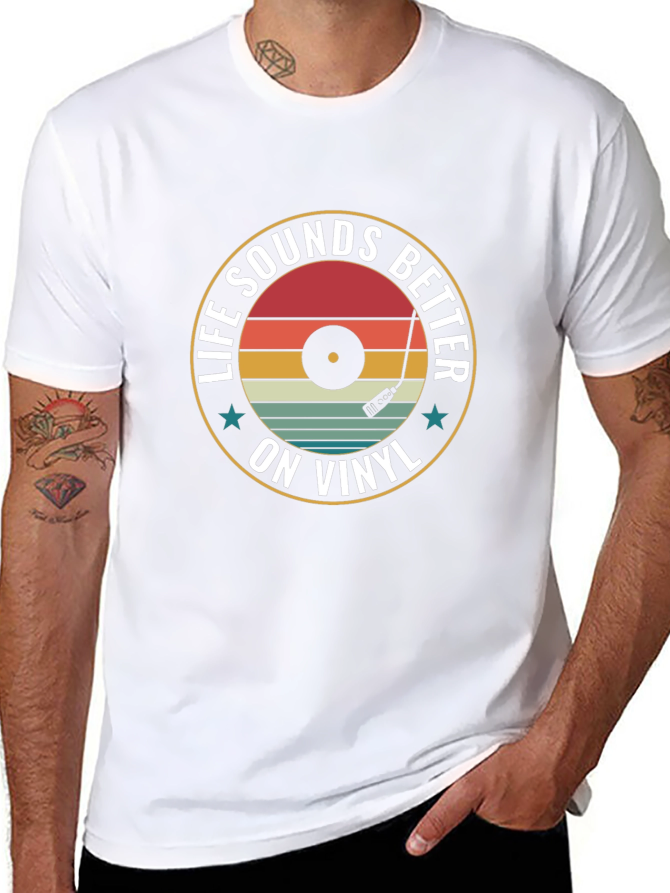 Life Sounds Better on Vinyl Graphic T-Shirt
