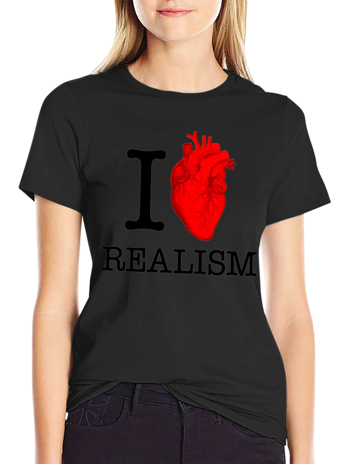 I Heart Realism Graphic T-Shirt - Bold Design