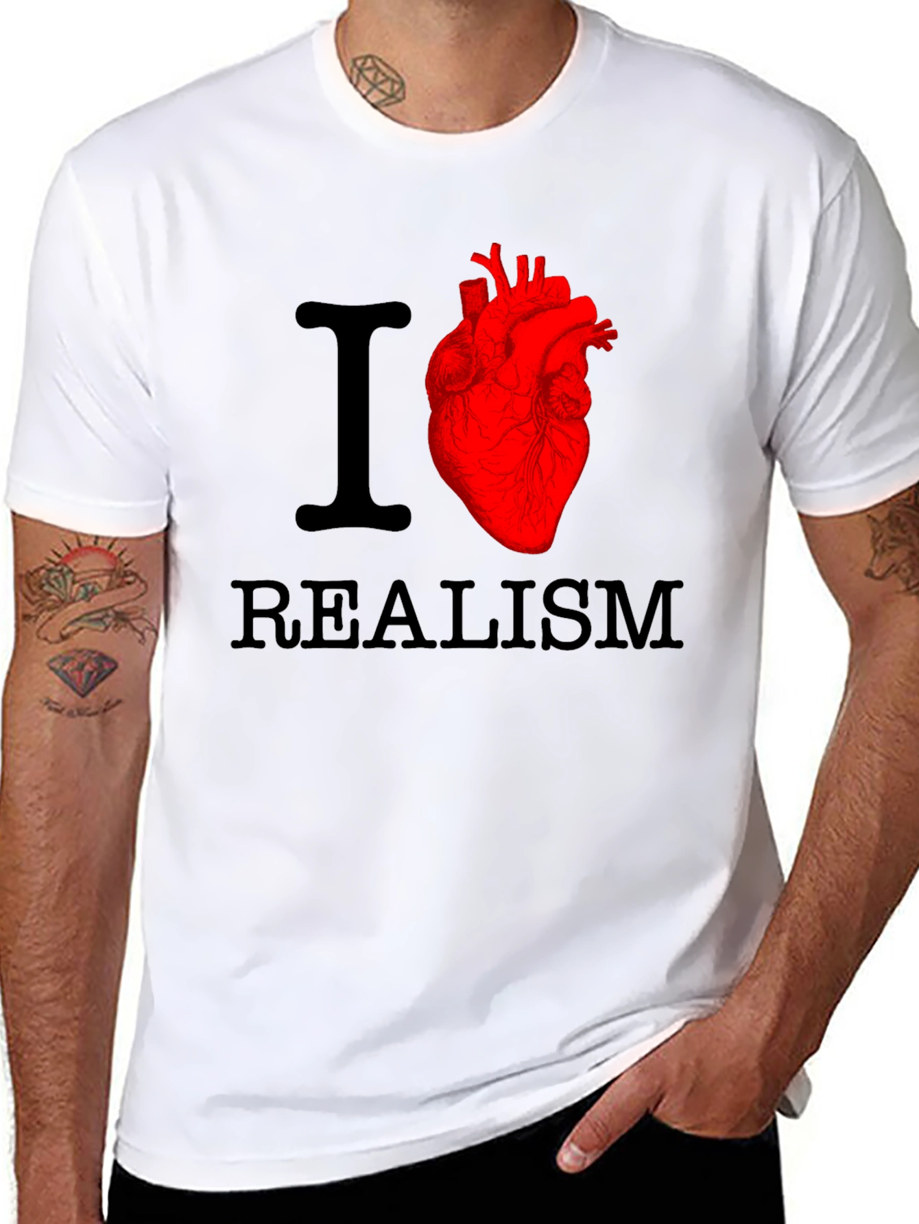 I Heart Realism Graphic T-Shirt - Bold Design