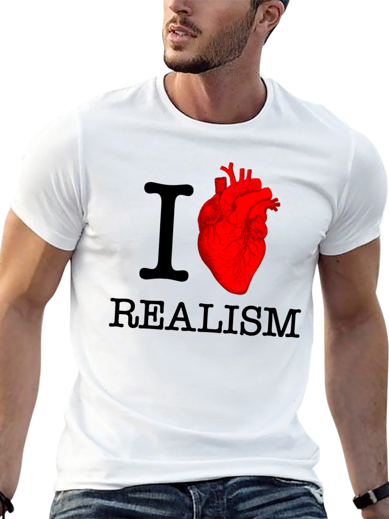 I Heart Realism Graphic T-Shirt - Bold Design
