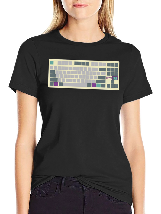 Hyper Fuse Keyboard T-Shirt - Black Novelty Design