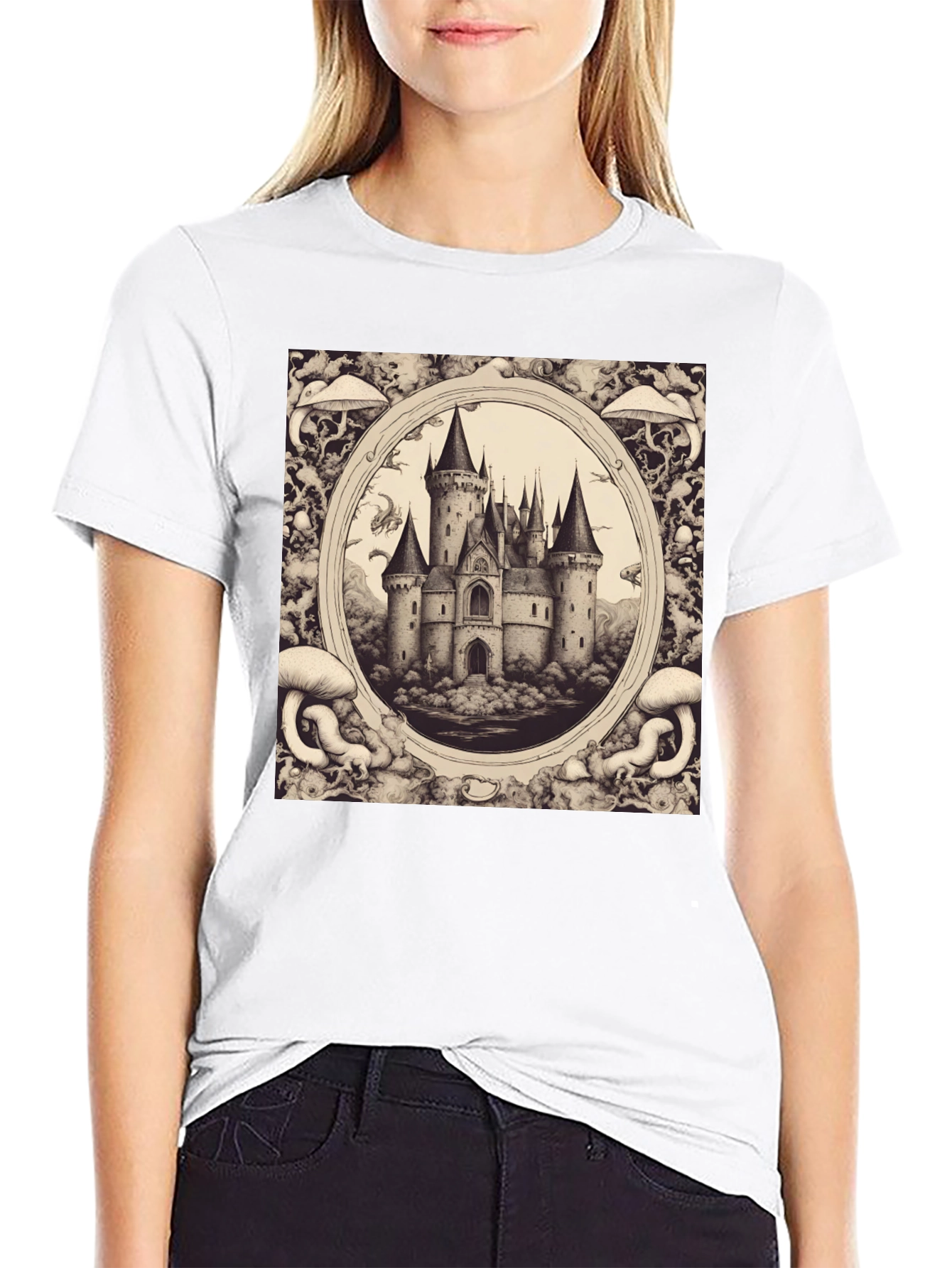 Castle Sketch Graphic Tee