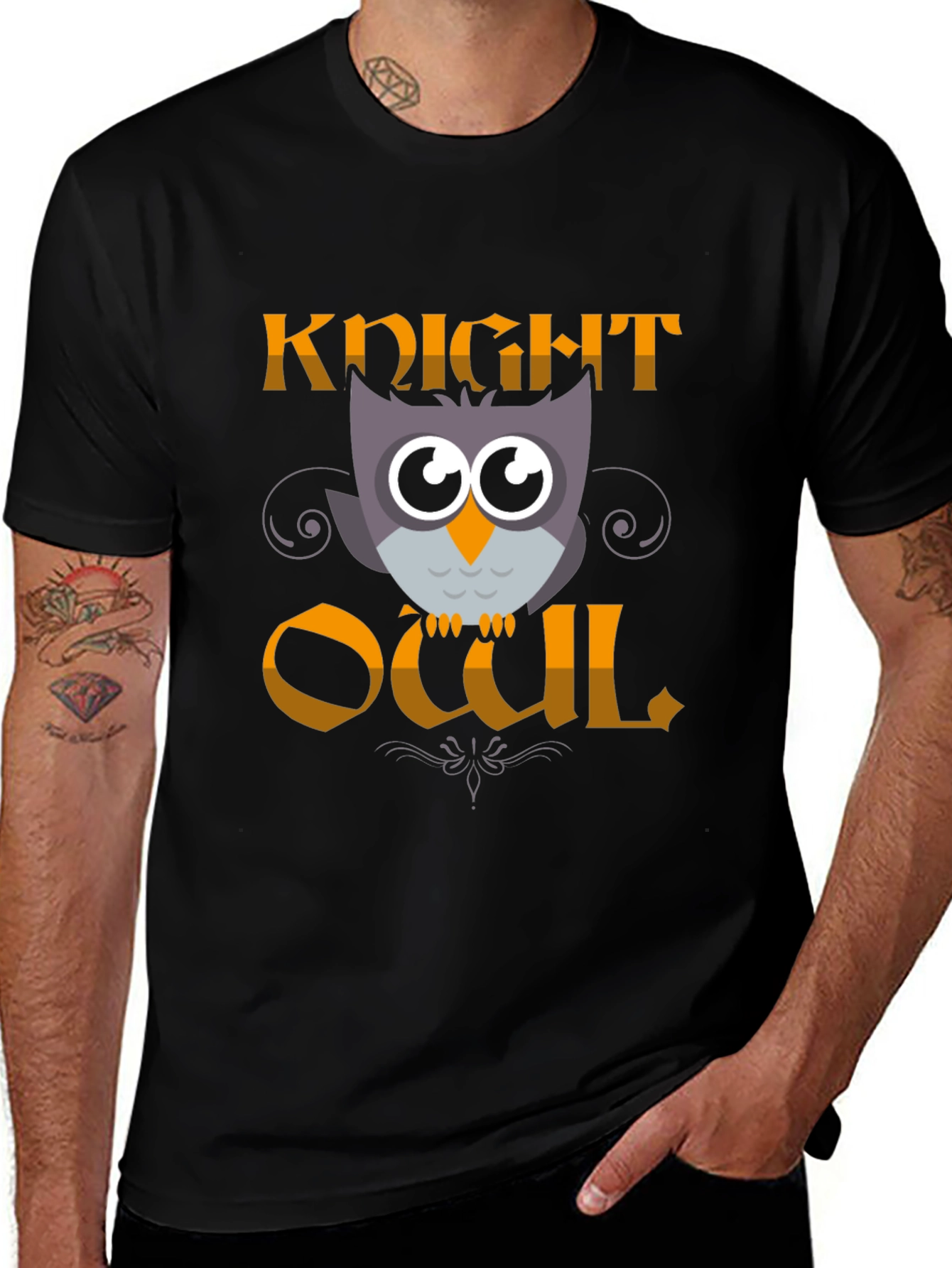 Knight Owl T-Shirt - Funny Owl Graphic Tee