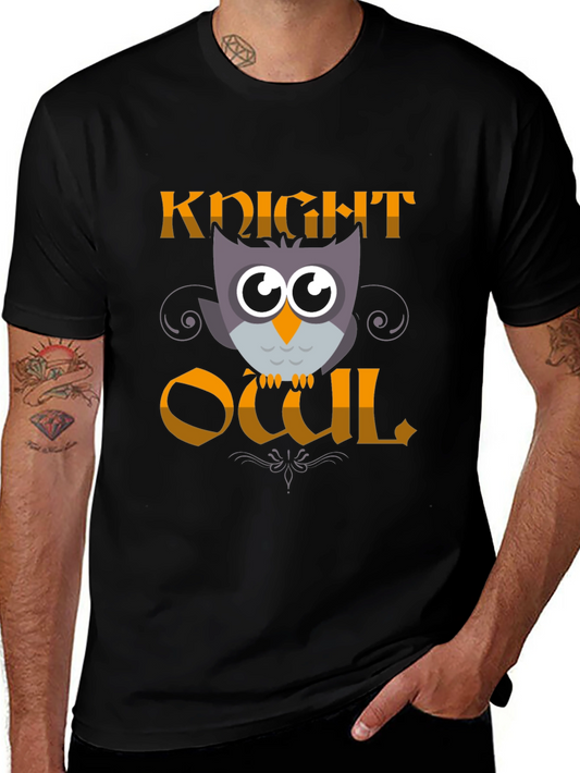 Knight Owl T-Shirt - Funny Owl Graphic Tee