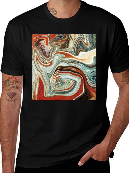 Abstract Art Swirl T-Shirt - Modern Graphic Tee
