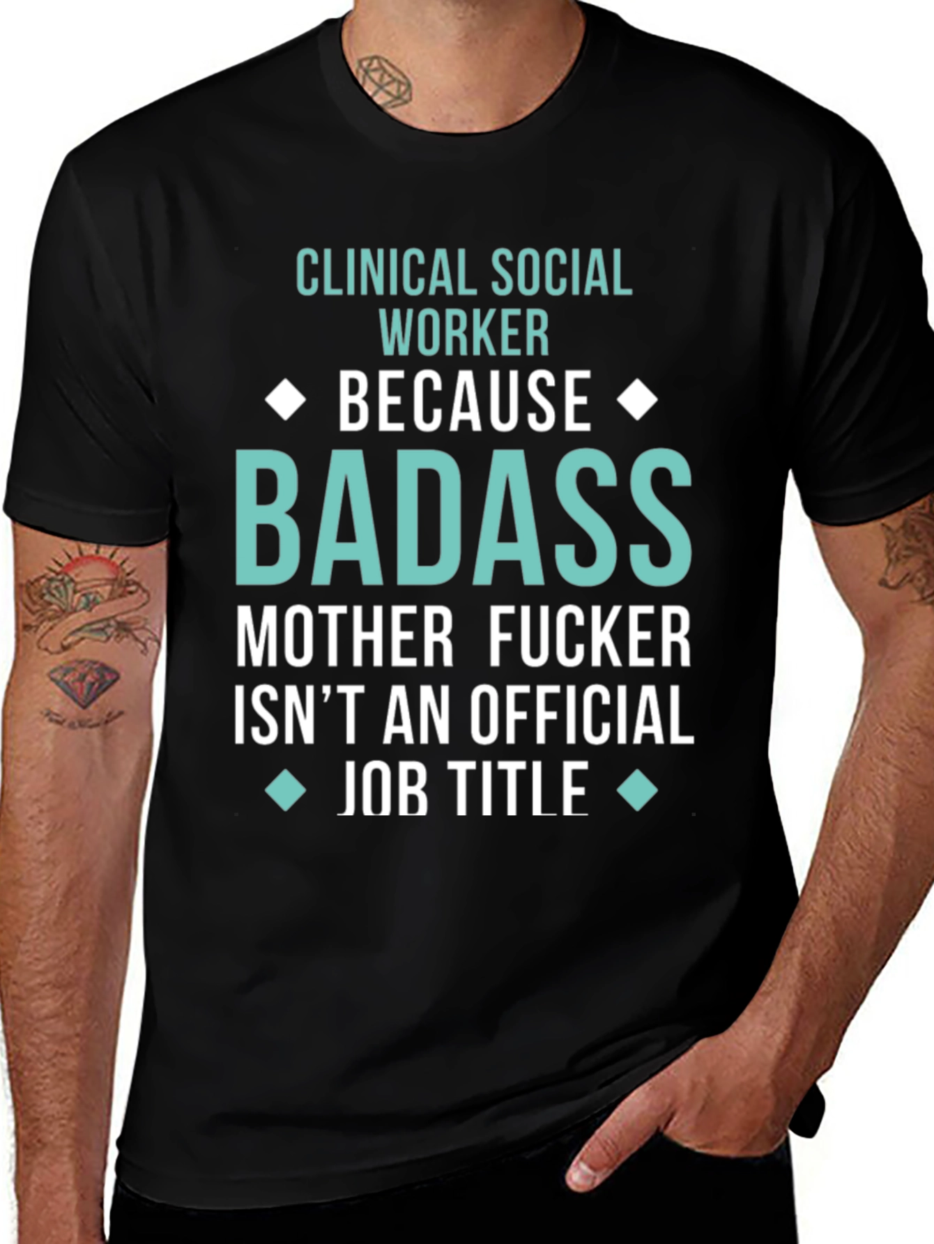 Clinical Social Worker Badass Graphic Tee