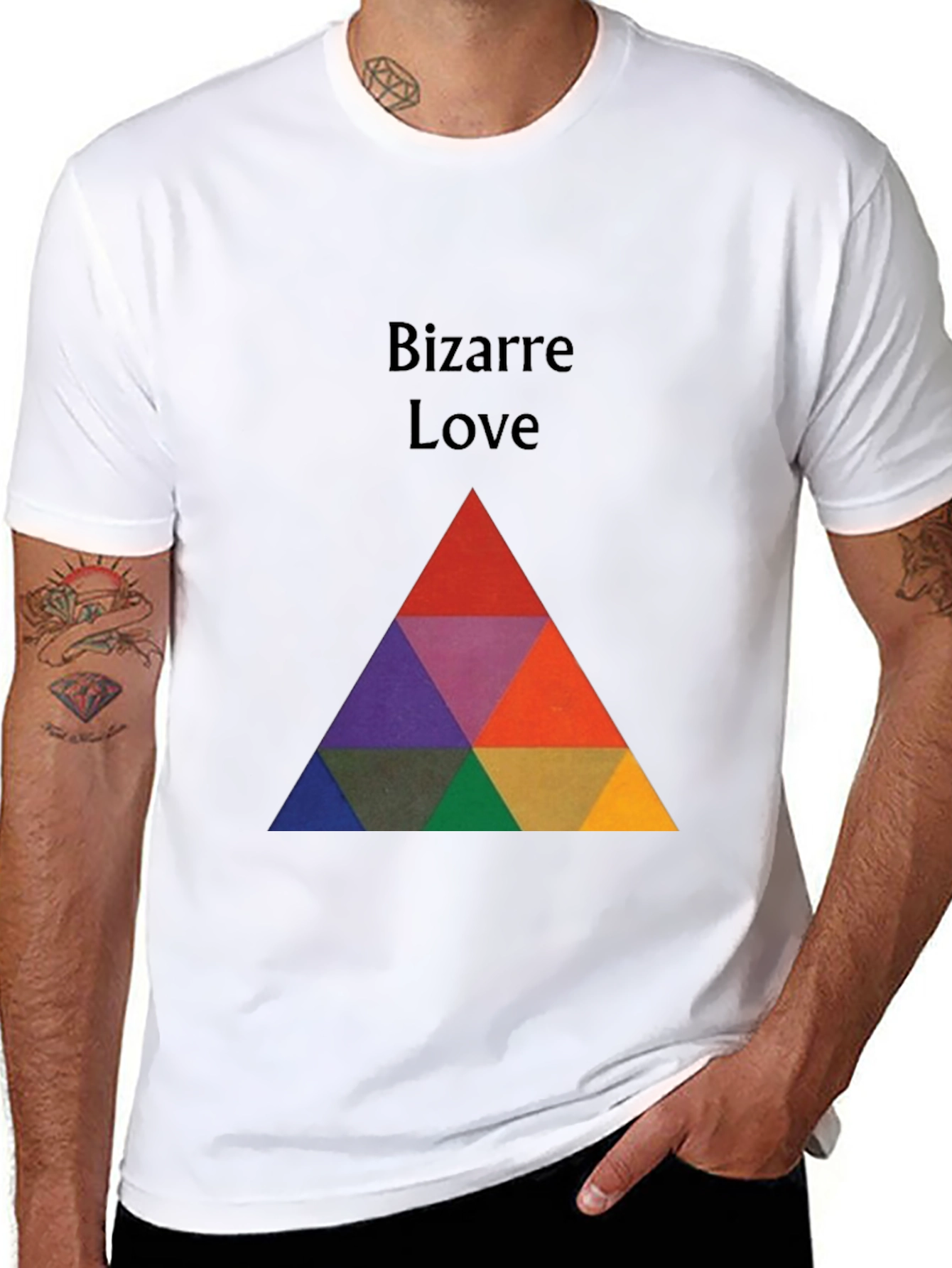 Bizarre Love Graphic Tee - Modern Geometric T-Shirt