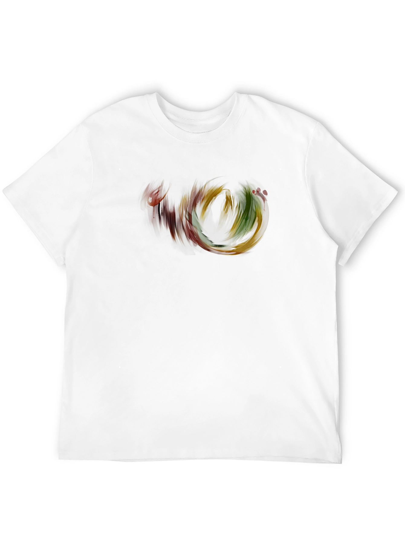 Abstract Swirl Graphic Black T-Shirt
