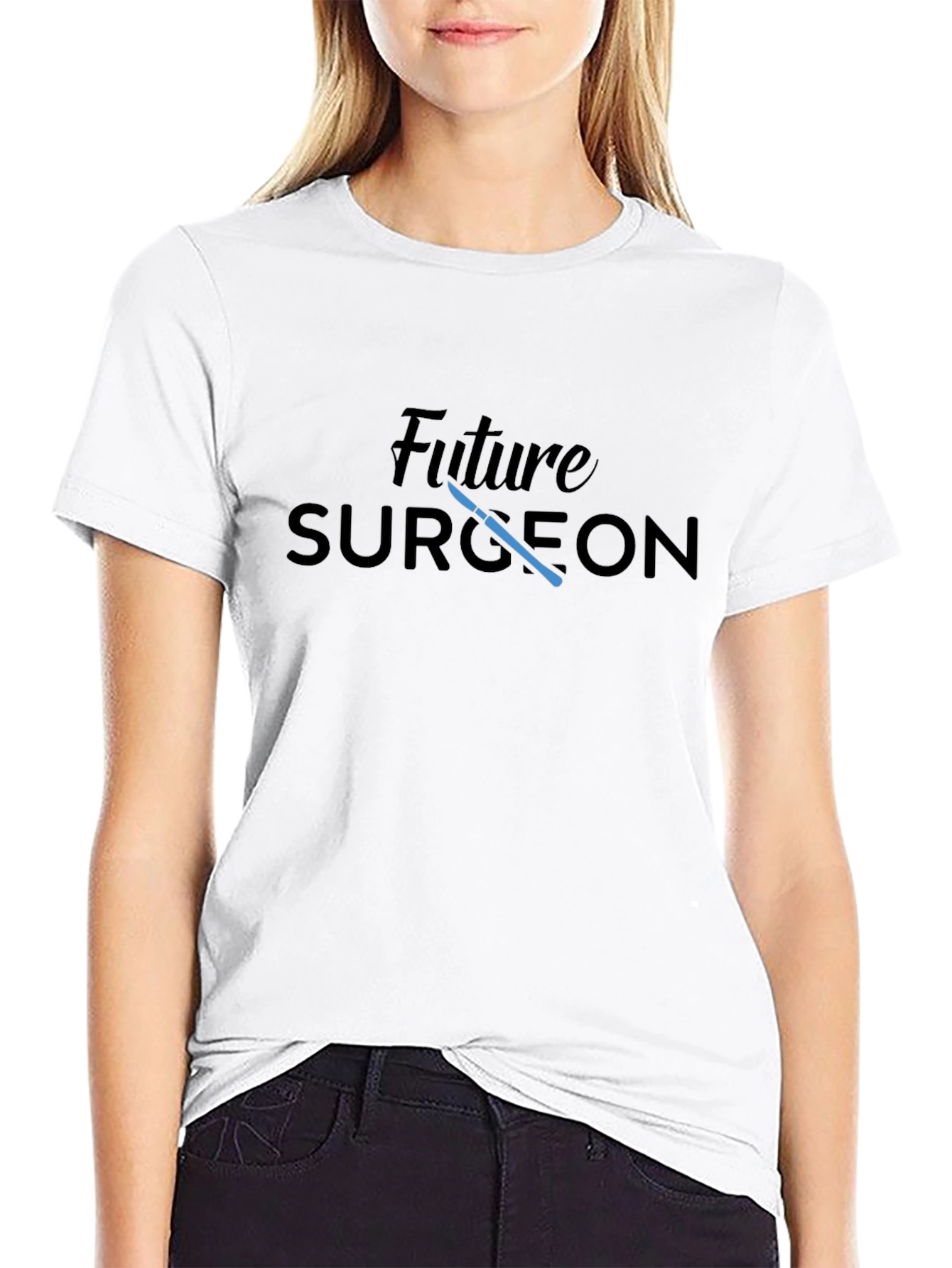 Future Surgeon Black T-Shirt Medical Student Gift