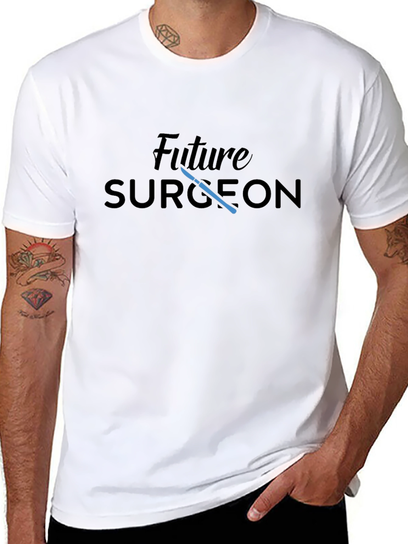 Future Surgeon Black T-Shirt Medical Student Gift