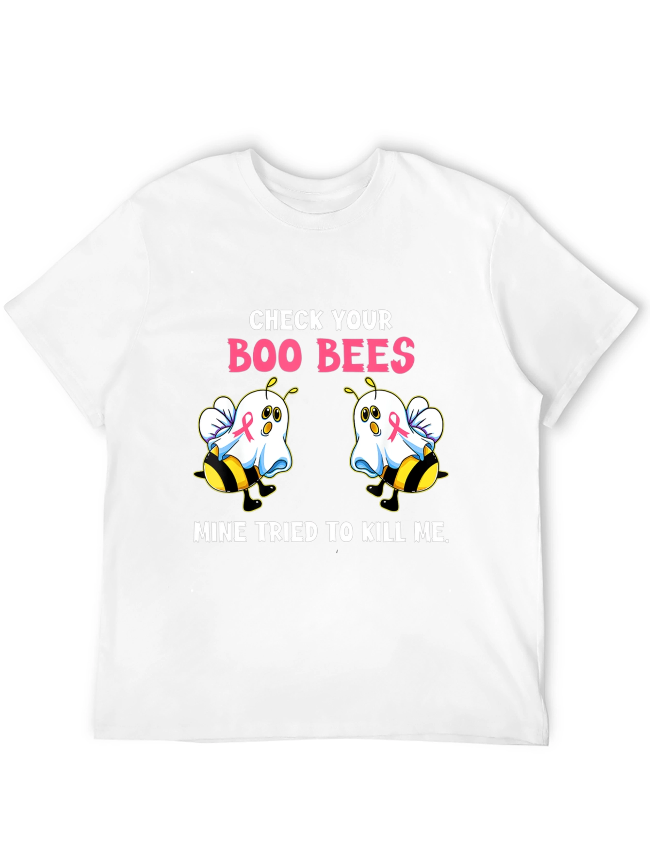 Boo Bees T-Shirt Breast Cancer Awareness Halloween Tee
