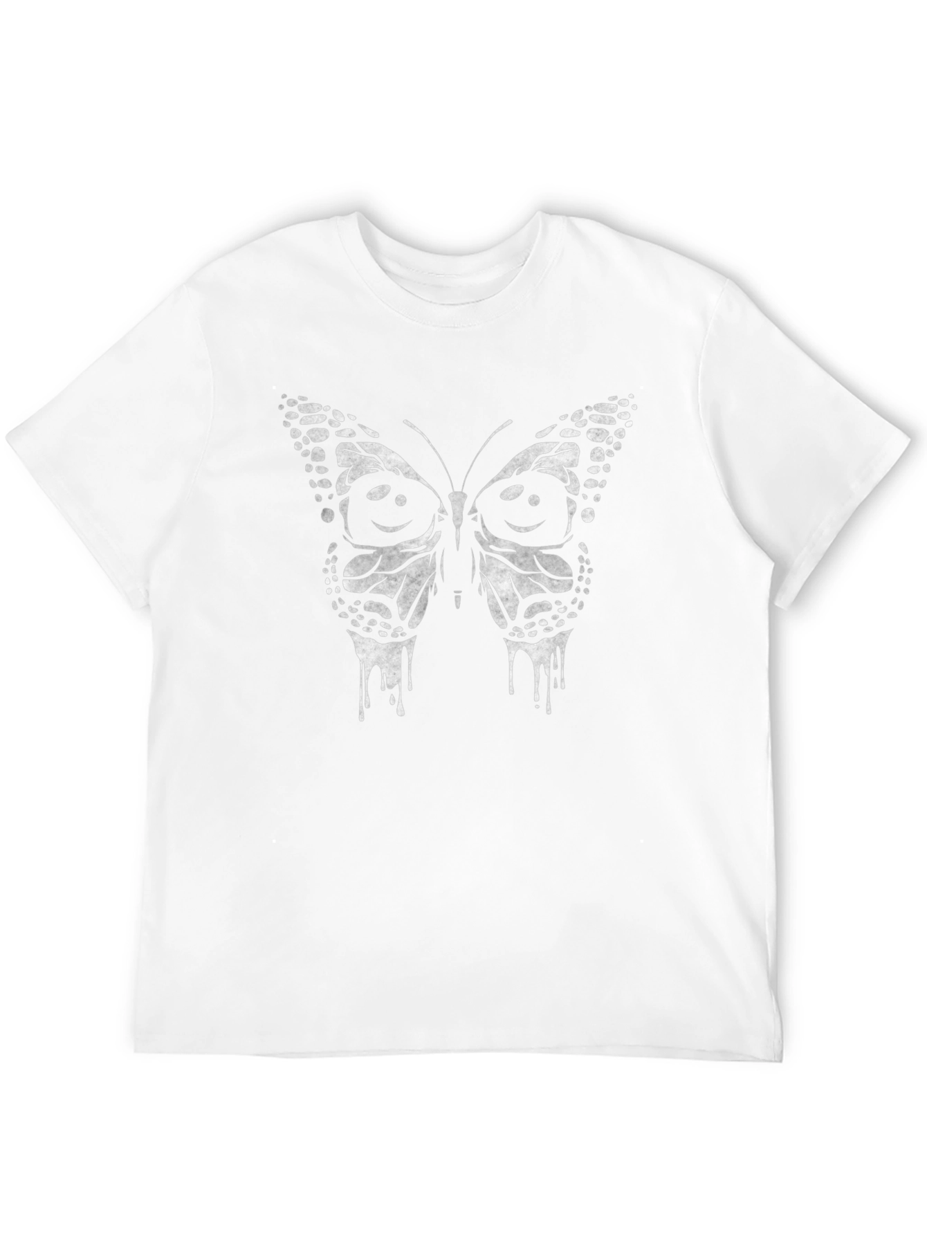 Butterfly Drip Graphic T-Shirt - Black