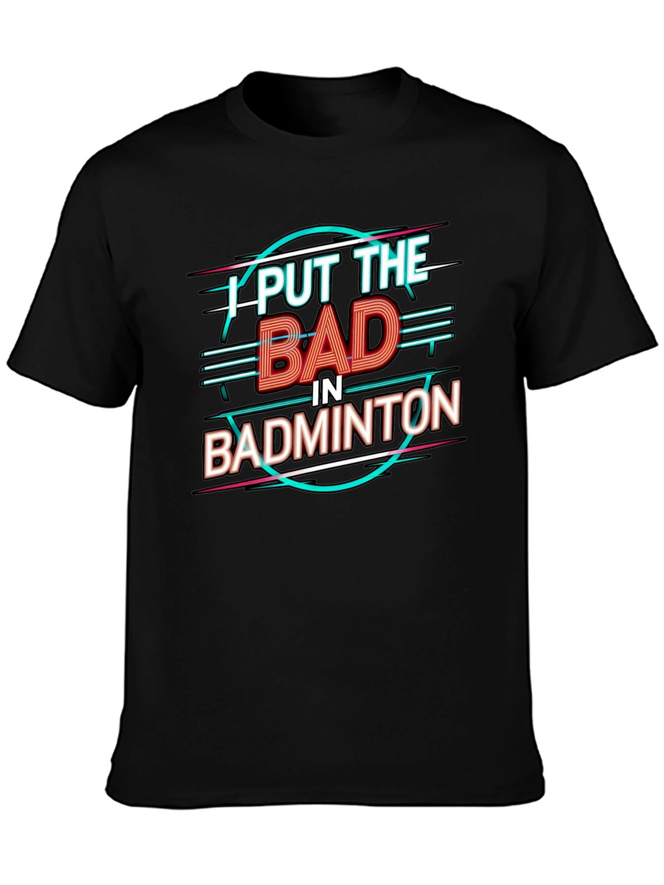 Badminton Pun Graphic Tee - Black Cotton Shirt