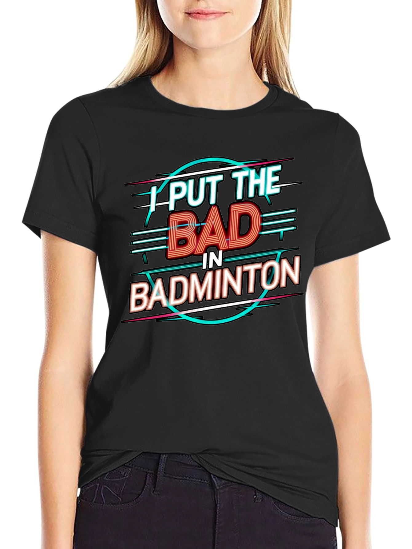 Badminton Pun Graphic Tee - Black Cotton Shirt