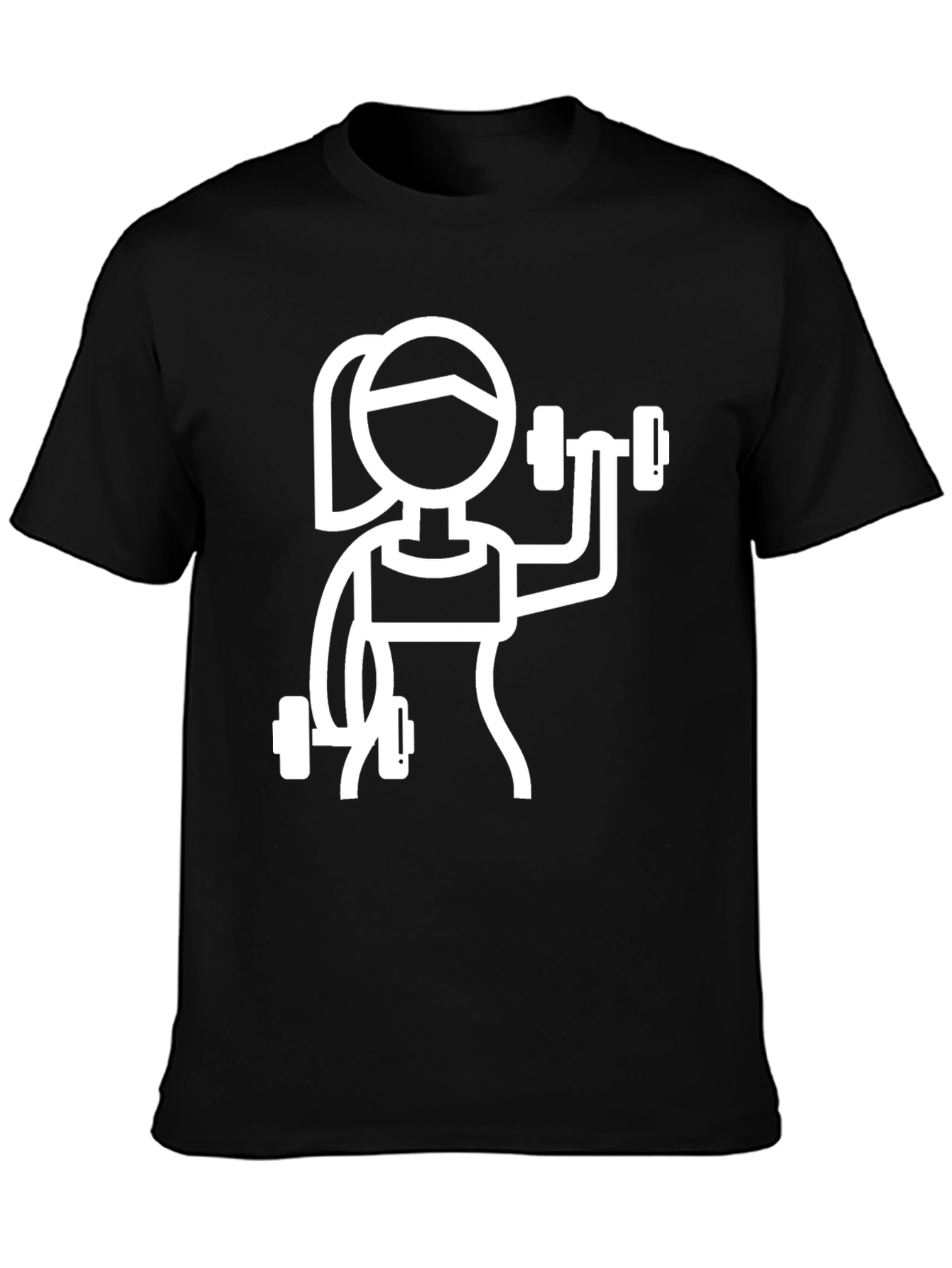 Fitness Graphic Tee - Weightlifting Woman Design