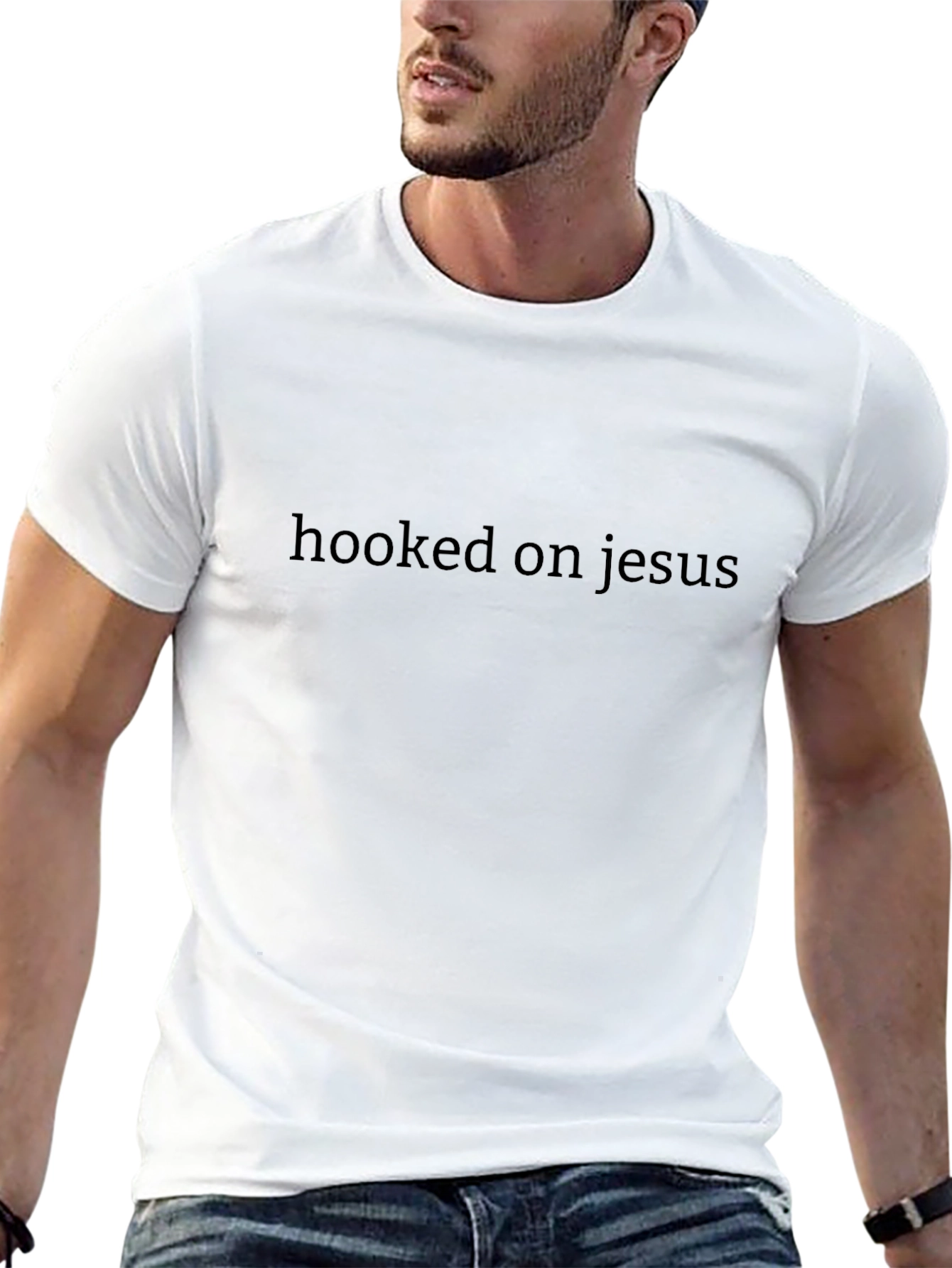 Hooked on Jesus Black T-Shirt