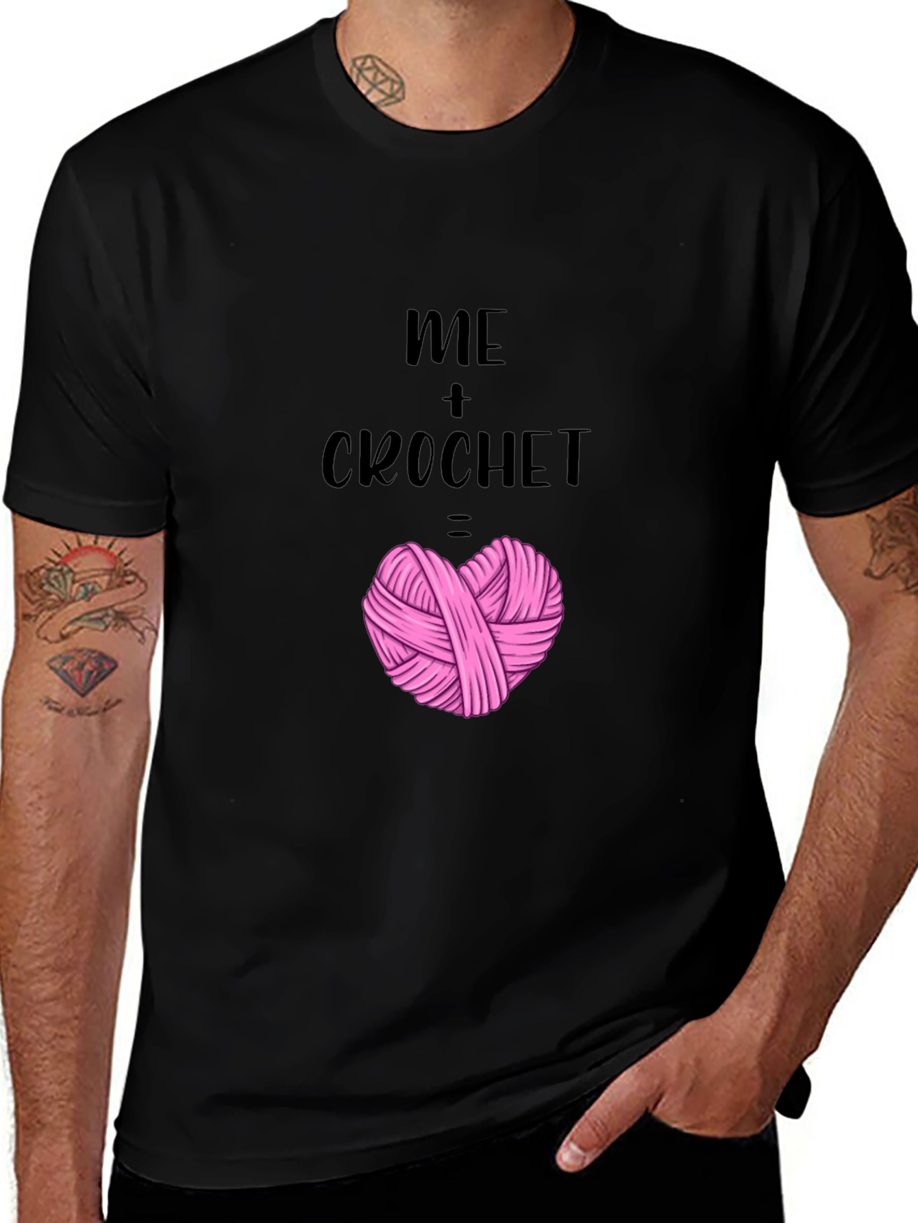 Me + Crochet Heart T-Shirt - Yarn Lover Tee