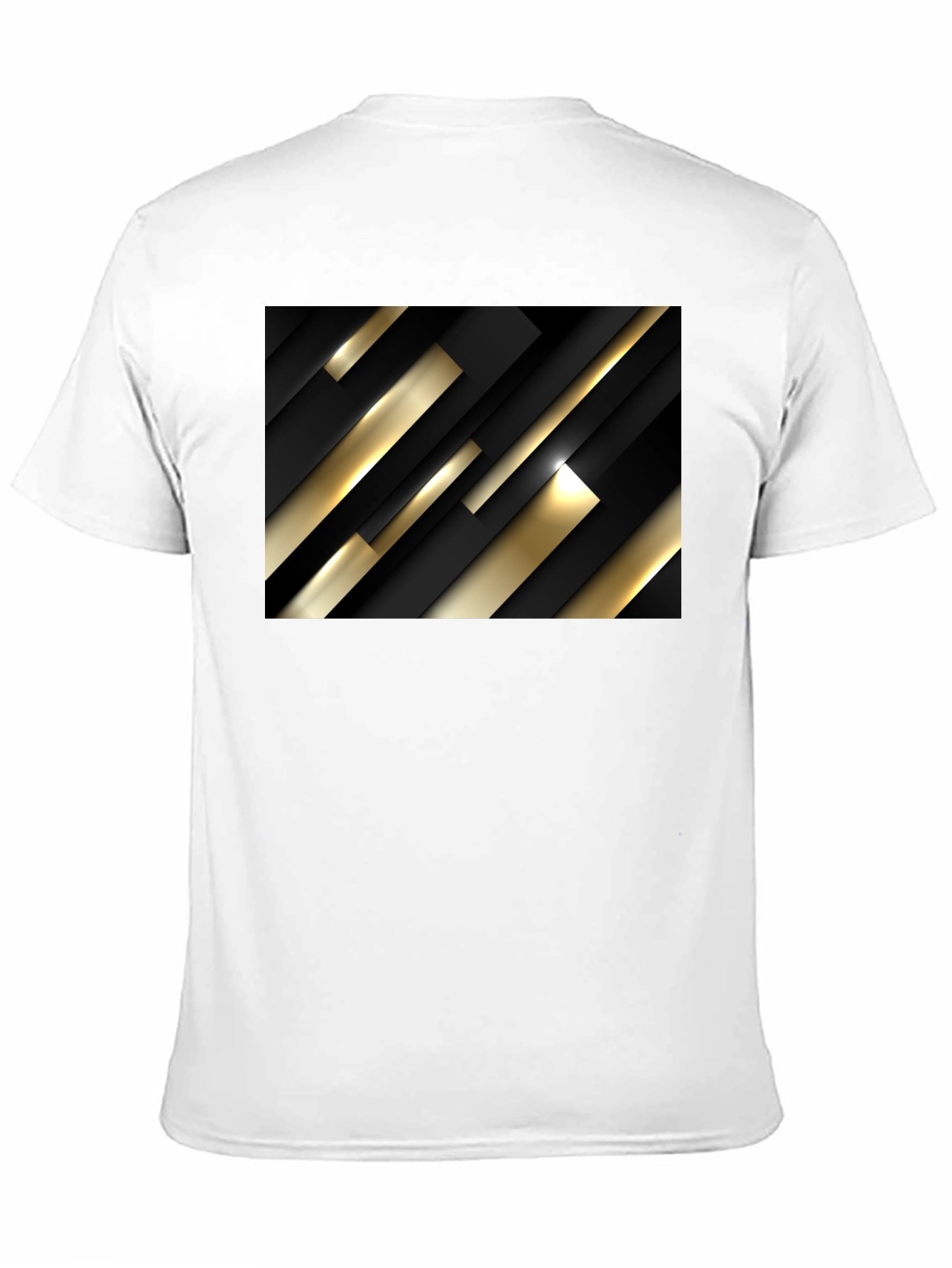 Modern Geometric Black and Gold T-Shirt