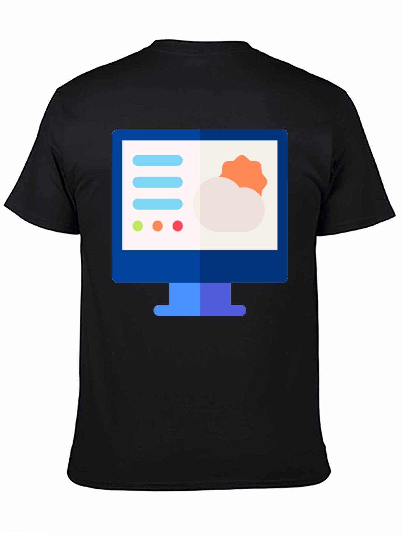 Weather Forecast Graphic Tee - Black Cotton Shirt