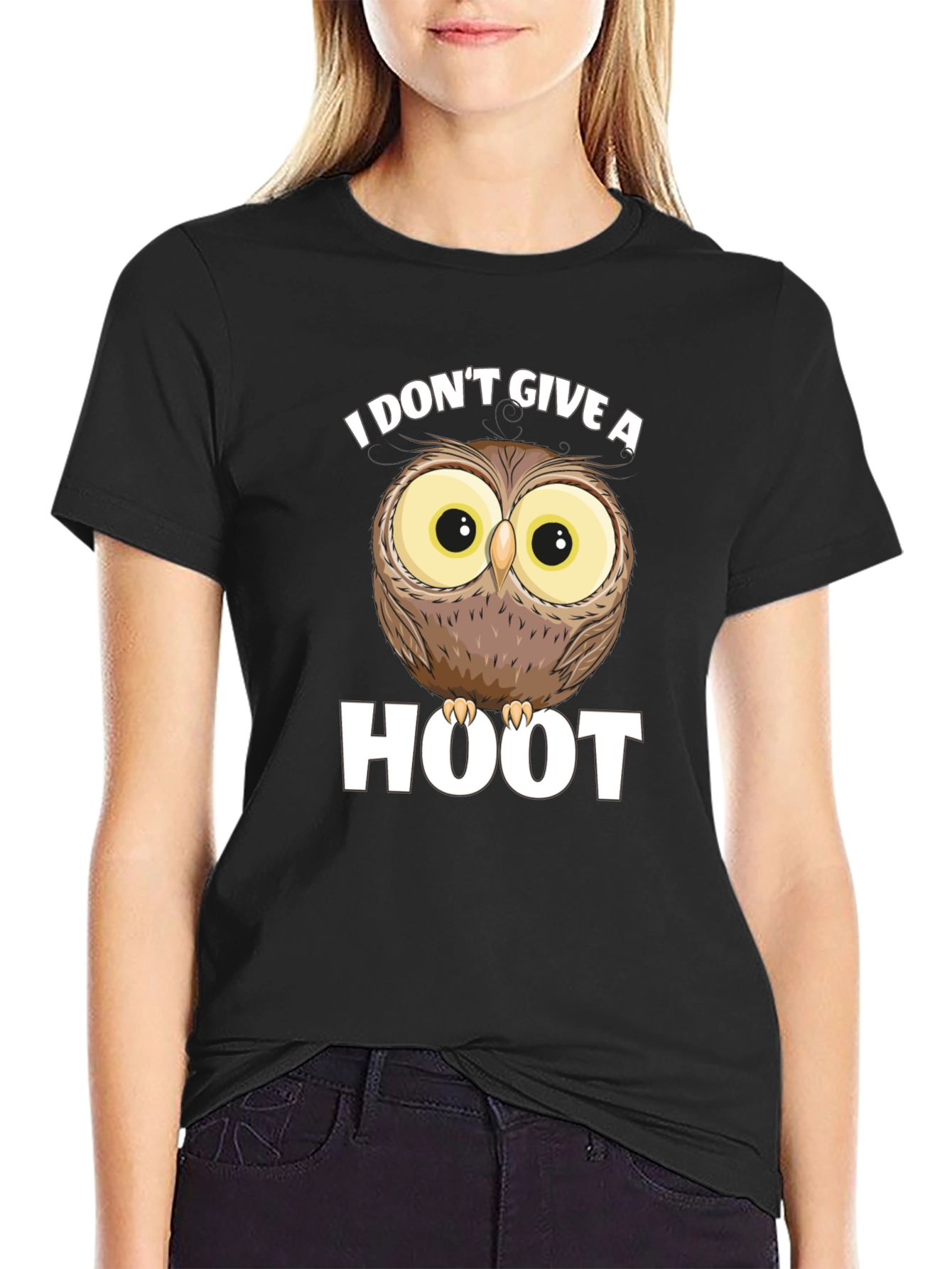 I Dont Give A Hoot Owl Graphic T-Shirt