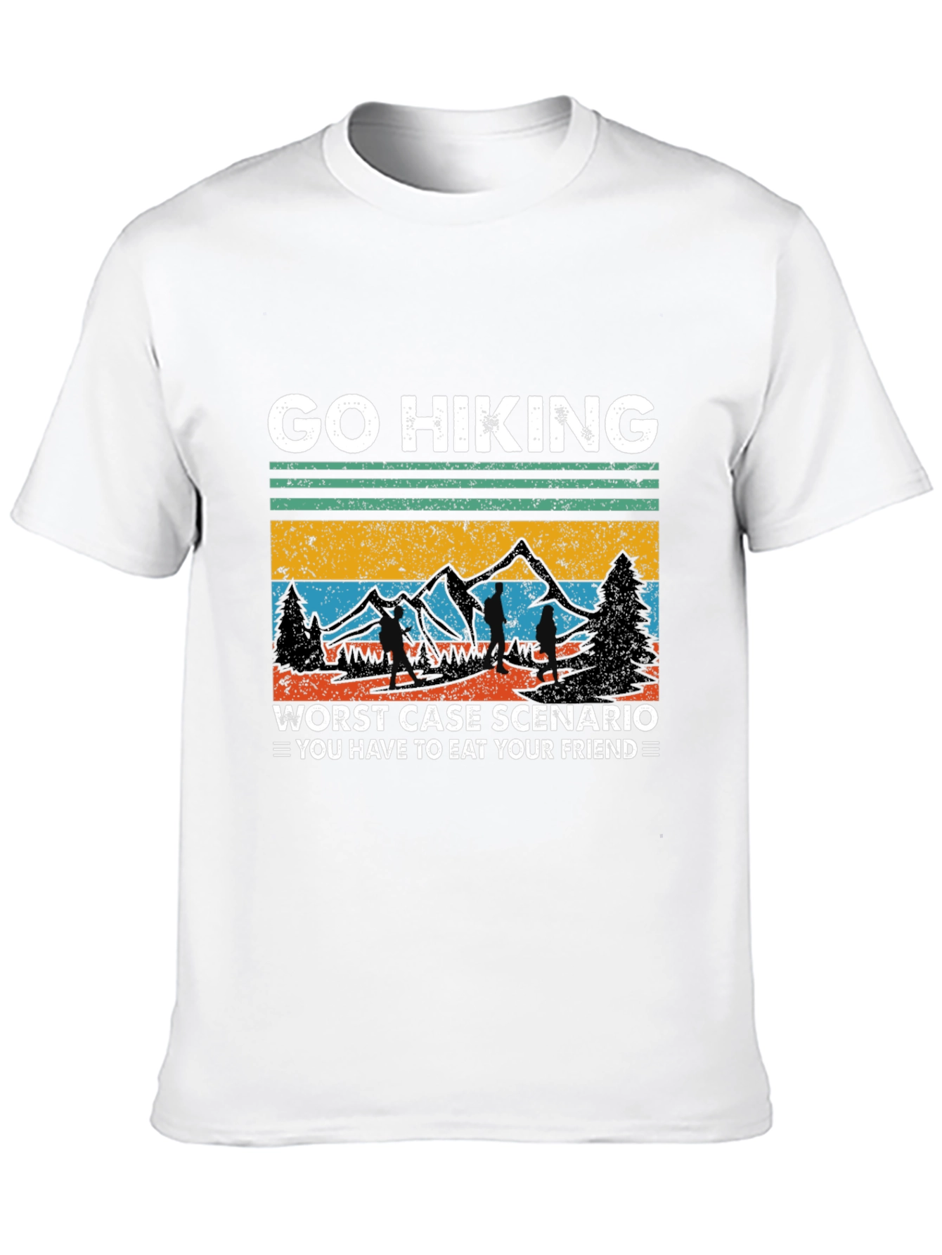 Go Hiking Eat Friend Black Tee