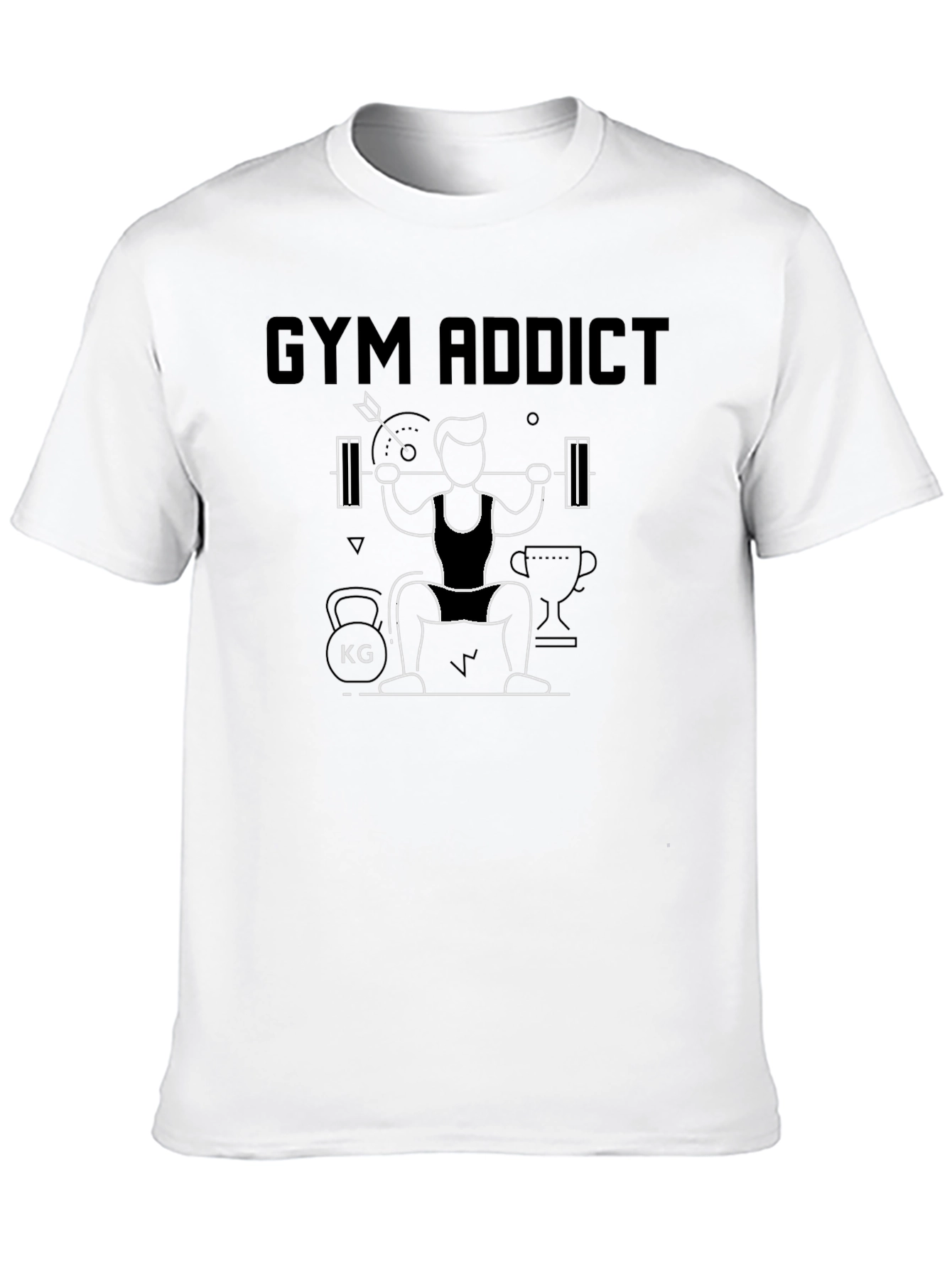 Gym Addict Graphic Tee - Black
