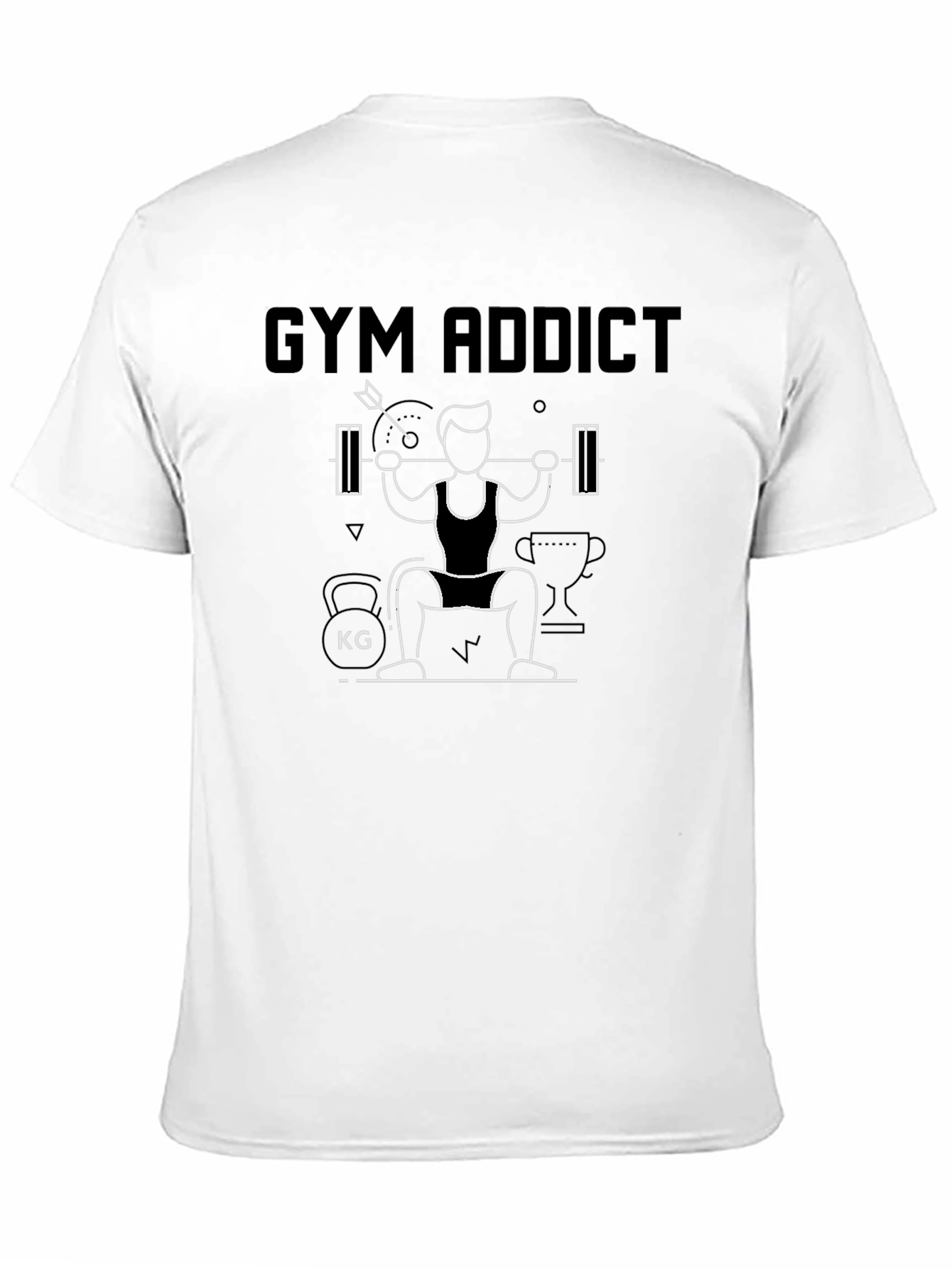 Gym Addict Graphic Tee - Black