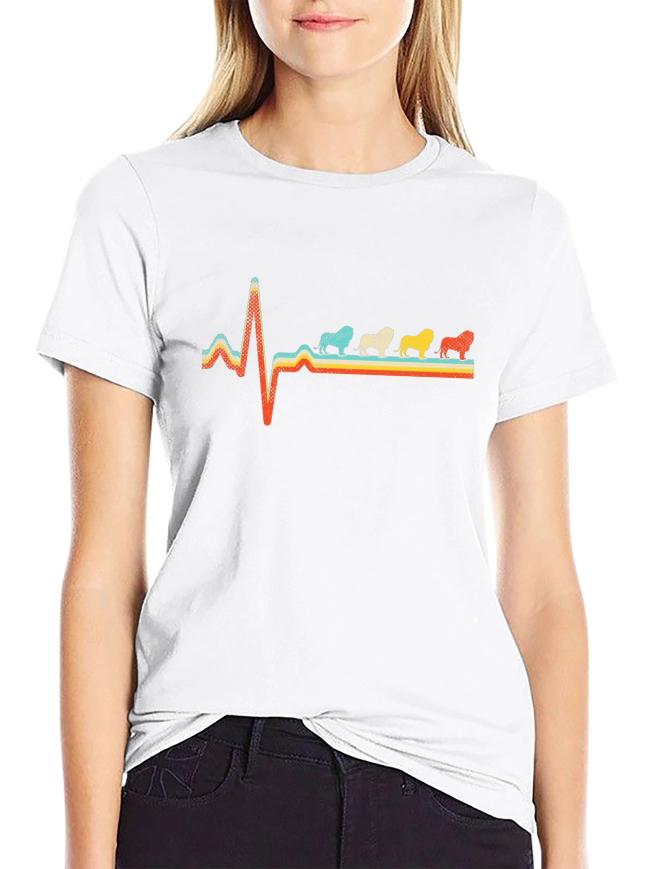 Retro Bulldog Heartbeat Graphic Tee