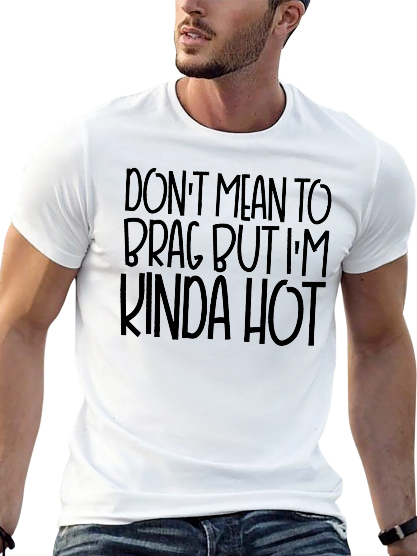 Funny Kinda Hot Graphic Tee - Black
