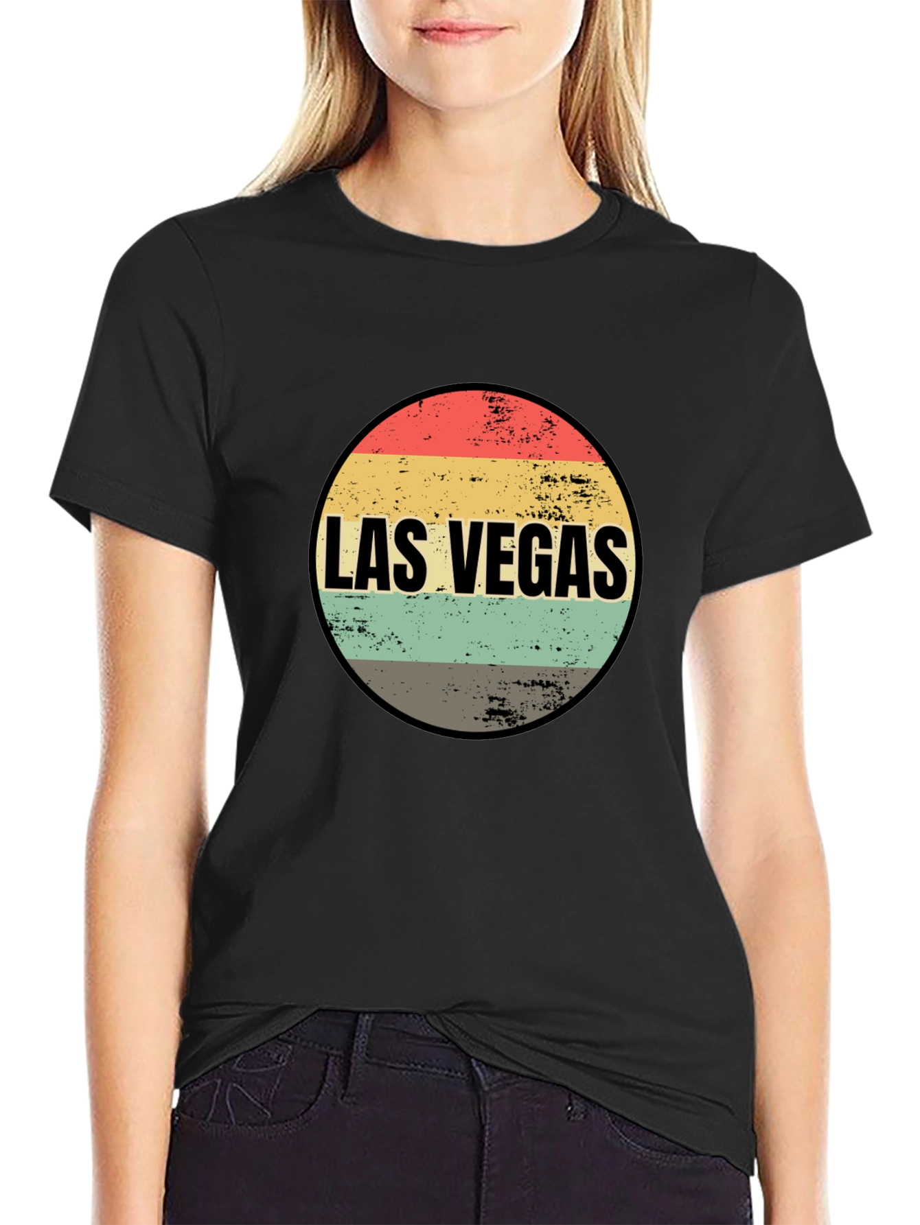 Las Vegas Retro Graphic Tee - Black