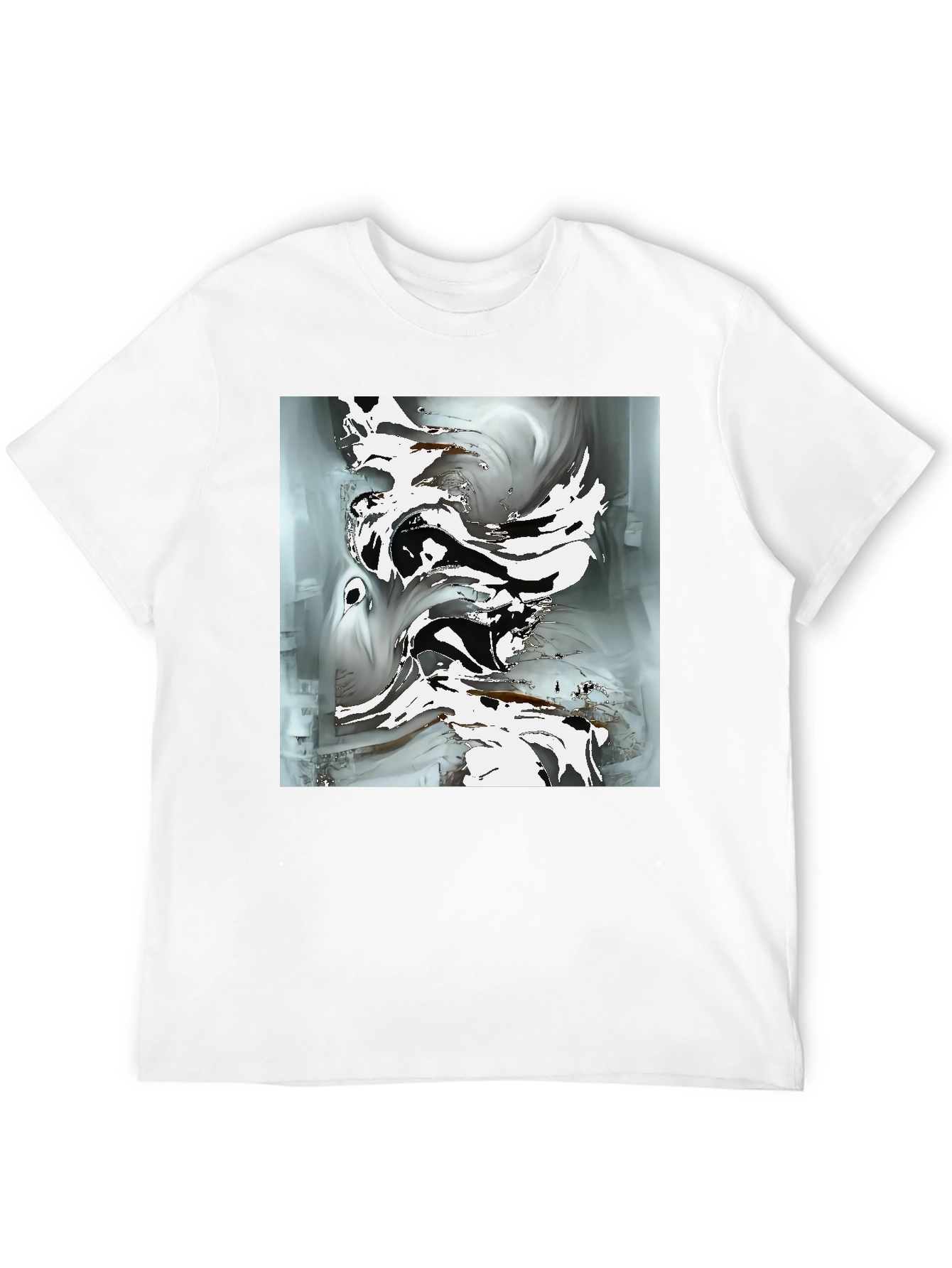 Abstract Art Graphic Tee - Modern Black T-Shirt