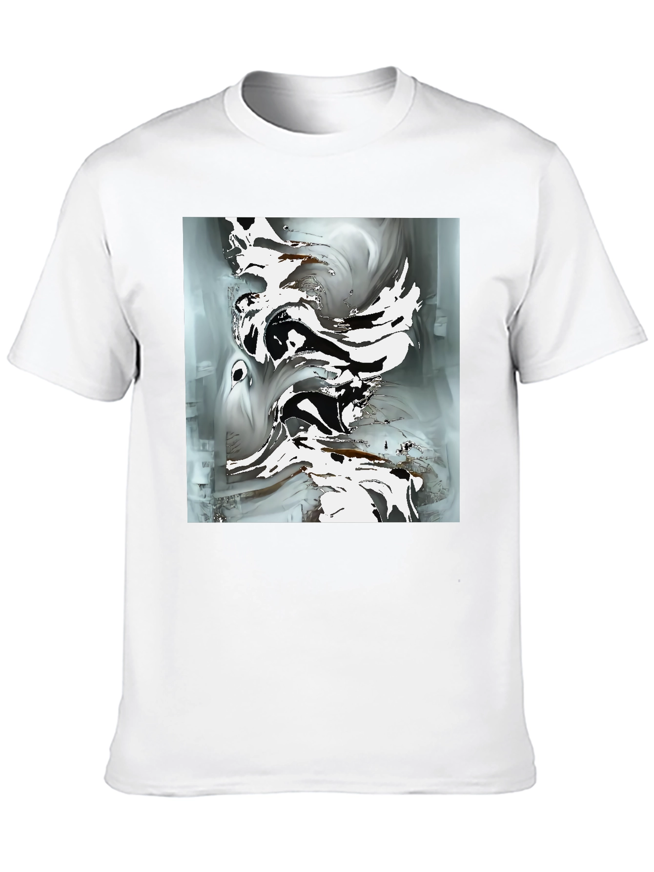 Abstract Art Graphic Tee - Modern Black T-Shirt
