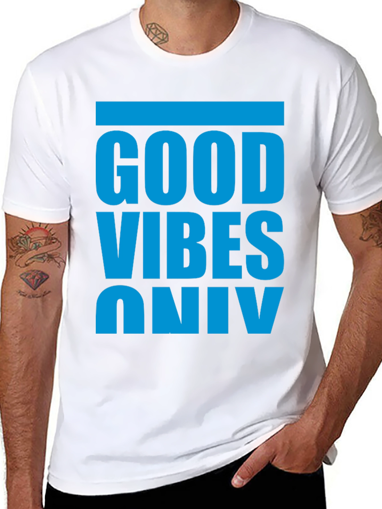 Good Vibes Only T-Shirt - Casual Graphic Tee