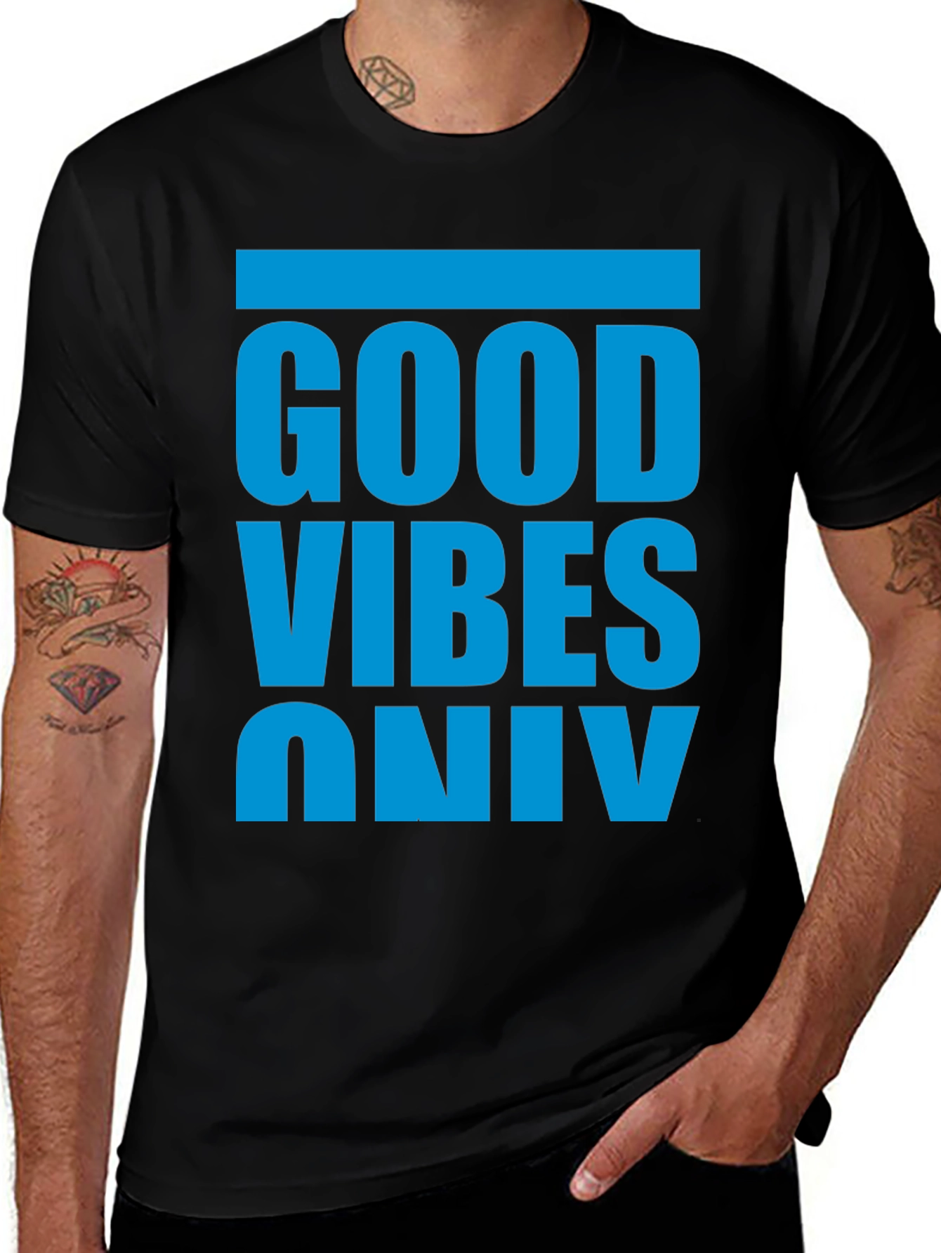 Good Vibes Only T-Shirt - Casual Graphic Tee