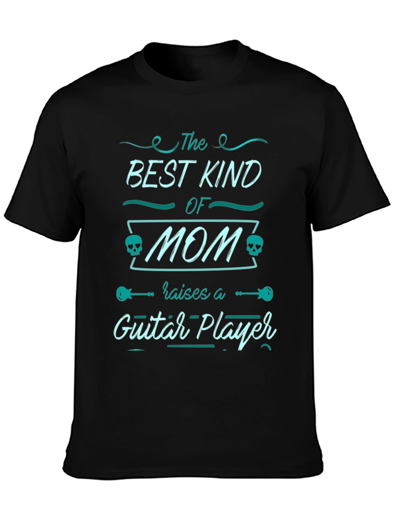 Best Mom Guitar Player Black T-Shirt