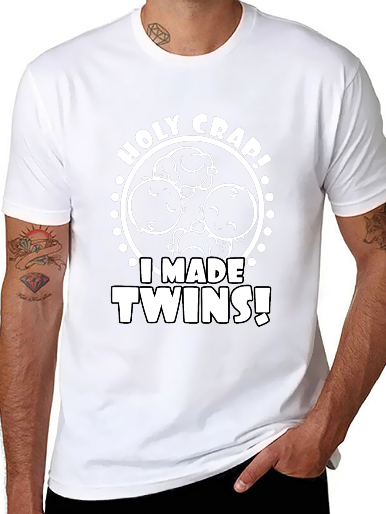 Holy Crap I Made Twins Graphic T-Shirt