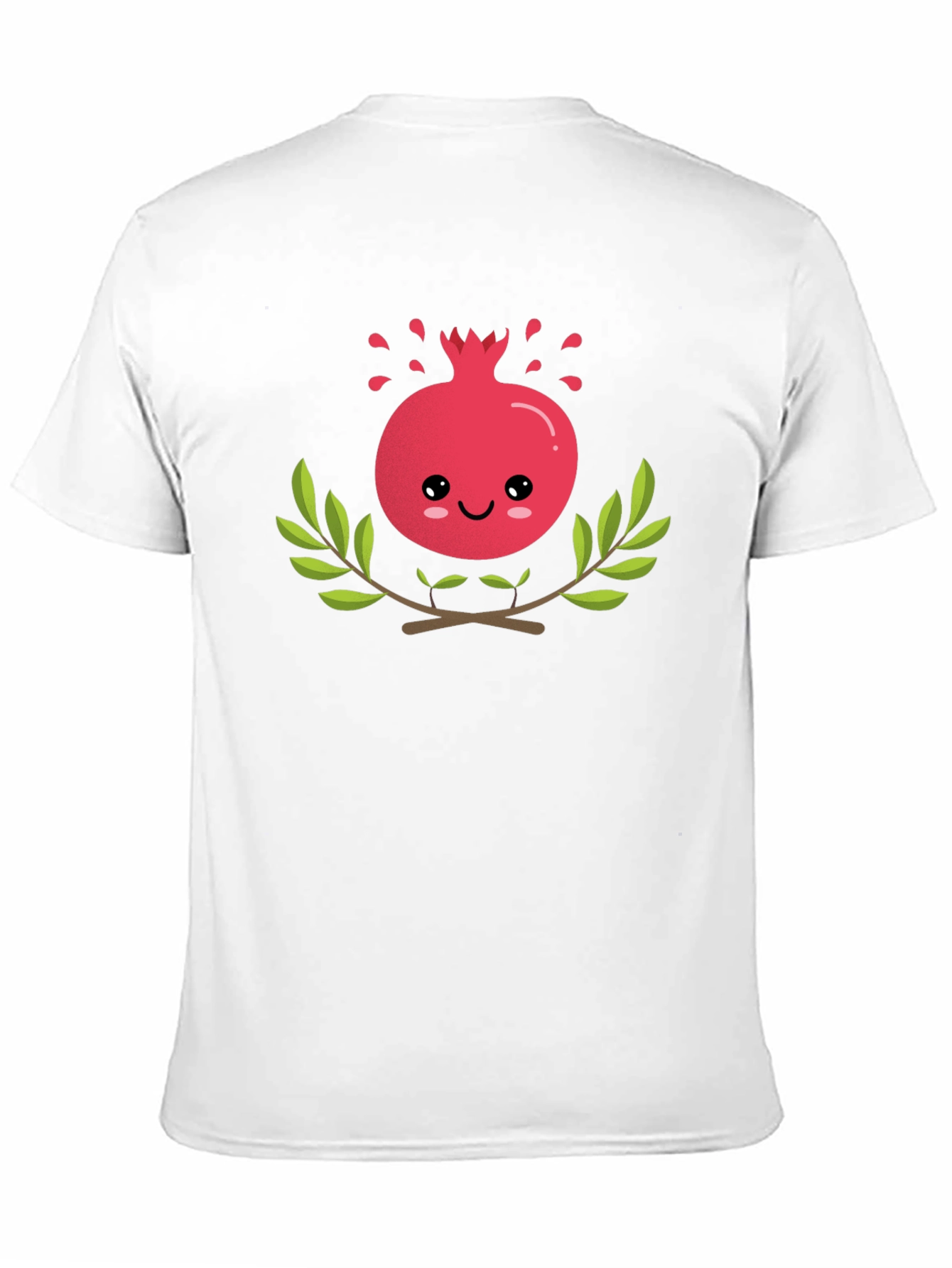 Cute Pomegranate Graphic T-Shirt - Black