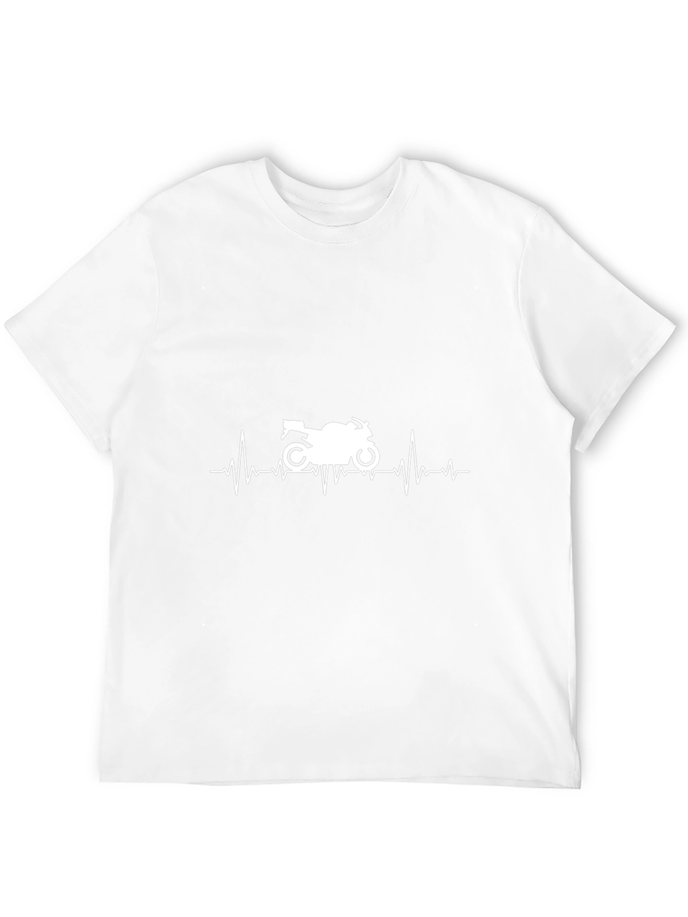 Motorcycle Heartbeat Graphic Tee - Biker Gift