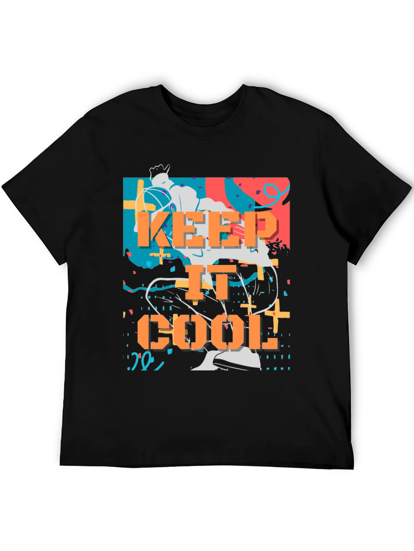 Keep It Cool Graphic Tee - Stylish Black T-Shirt