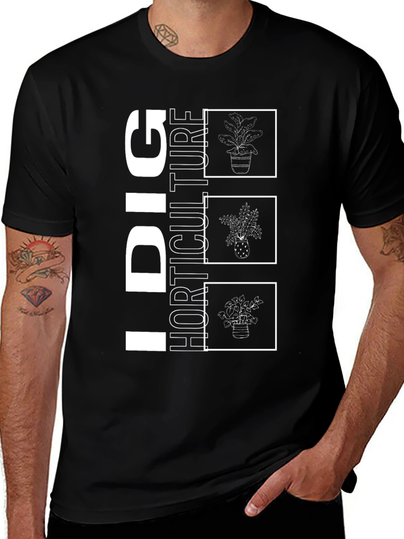 I Dig Horticulture T-Shirt - Black Graphic Tee